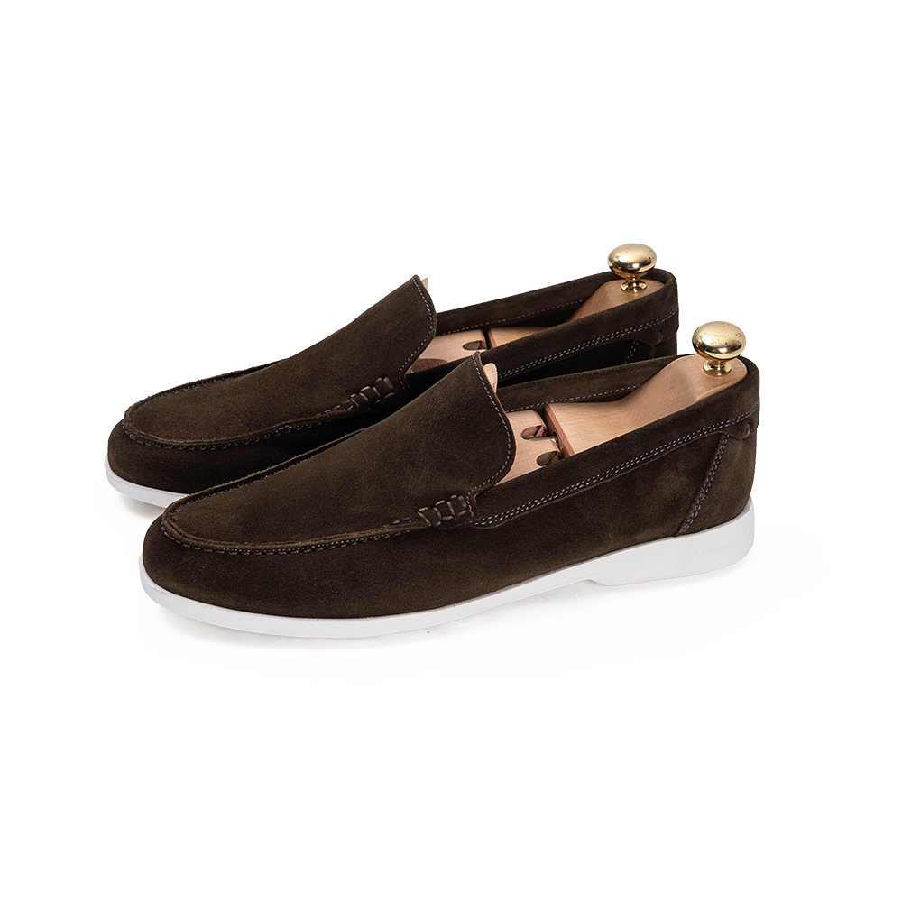 Volzak 012 Mocassin en daim Vert