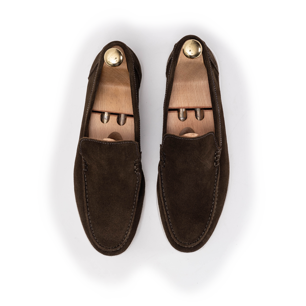 Volzak 012 Mocassin en daim Vert