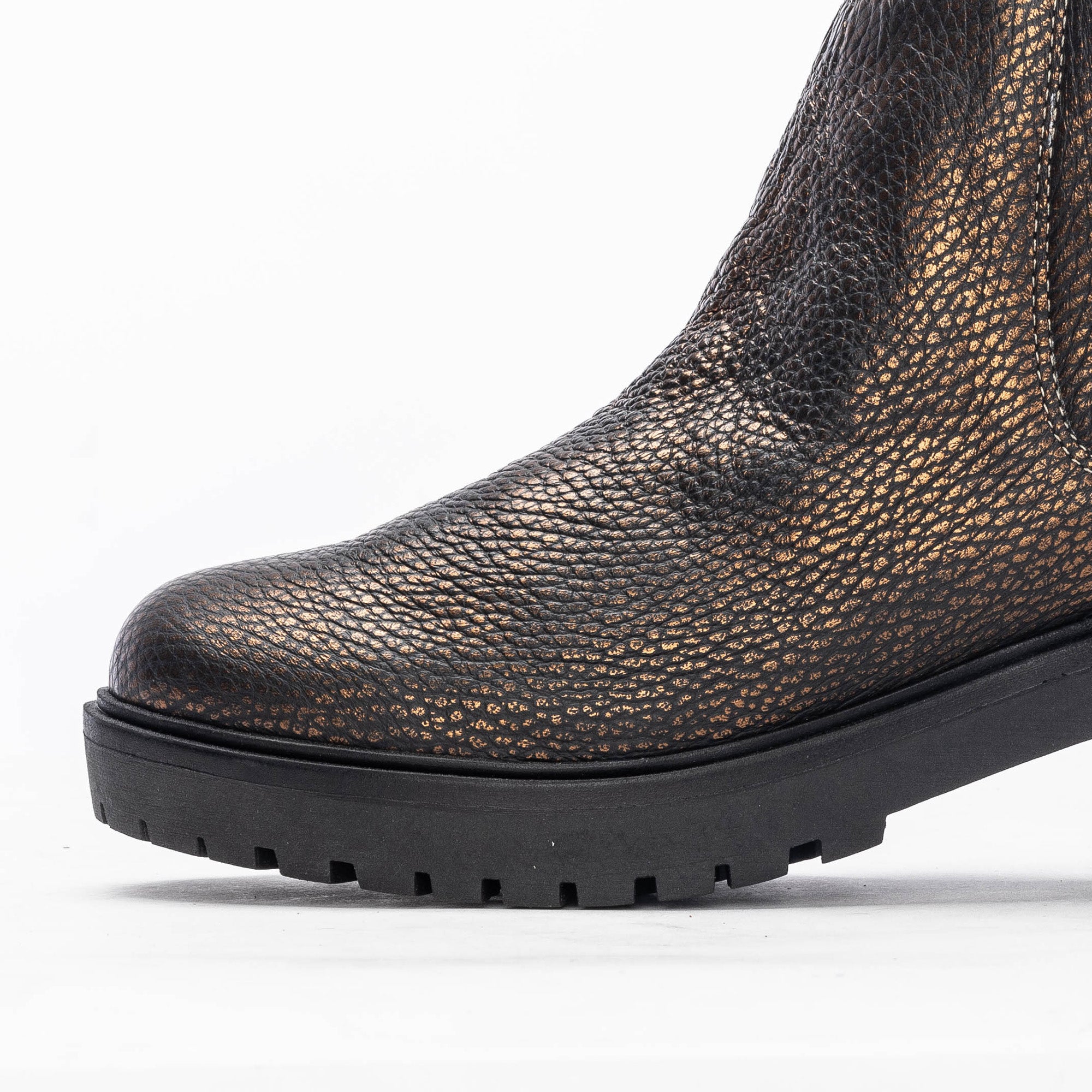 Volzak 037 Bottine en cuir Noir Bronze