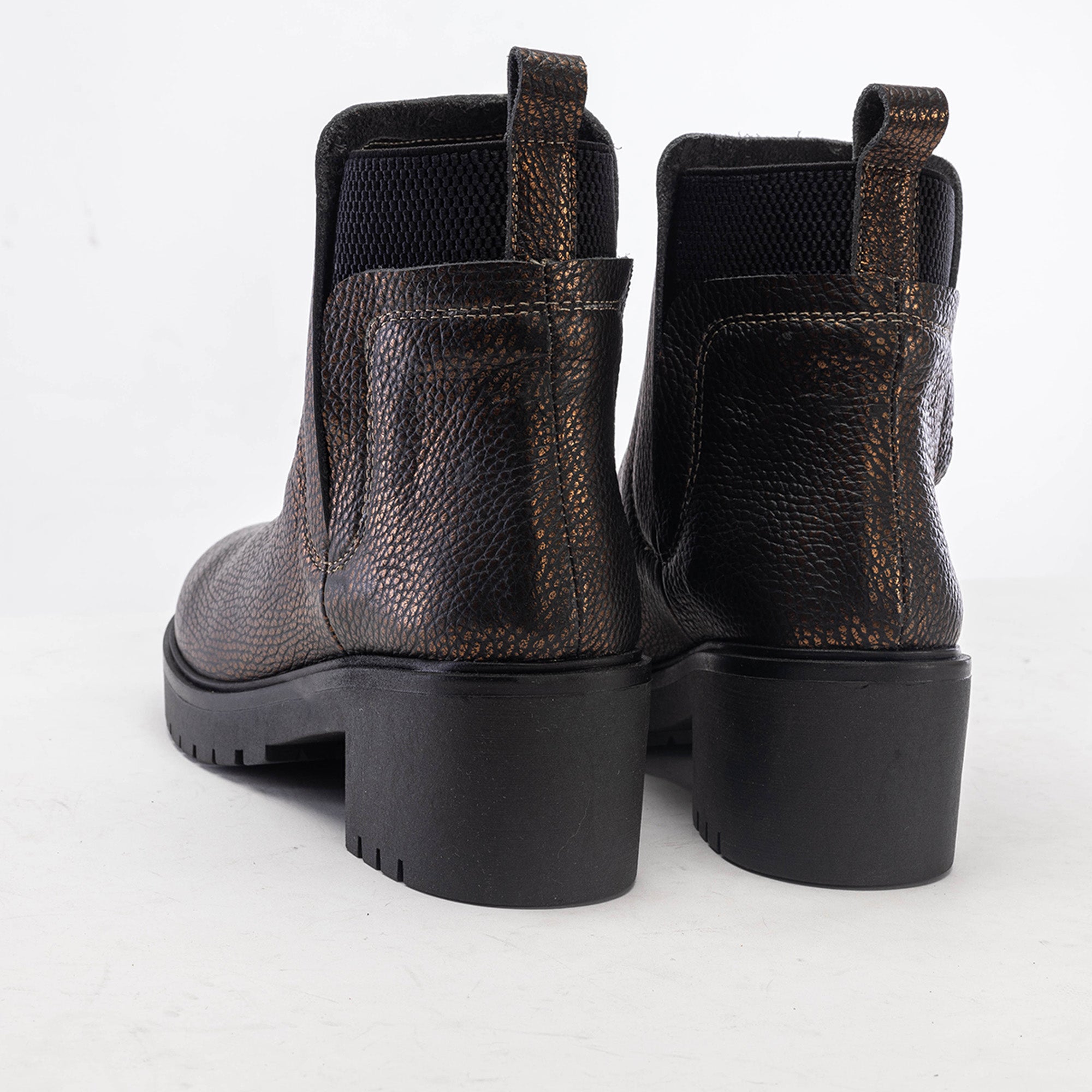 Volzak 037 Bottine en cuir Noir Bronze
