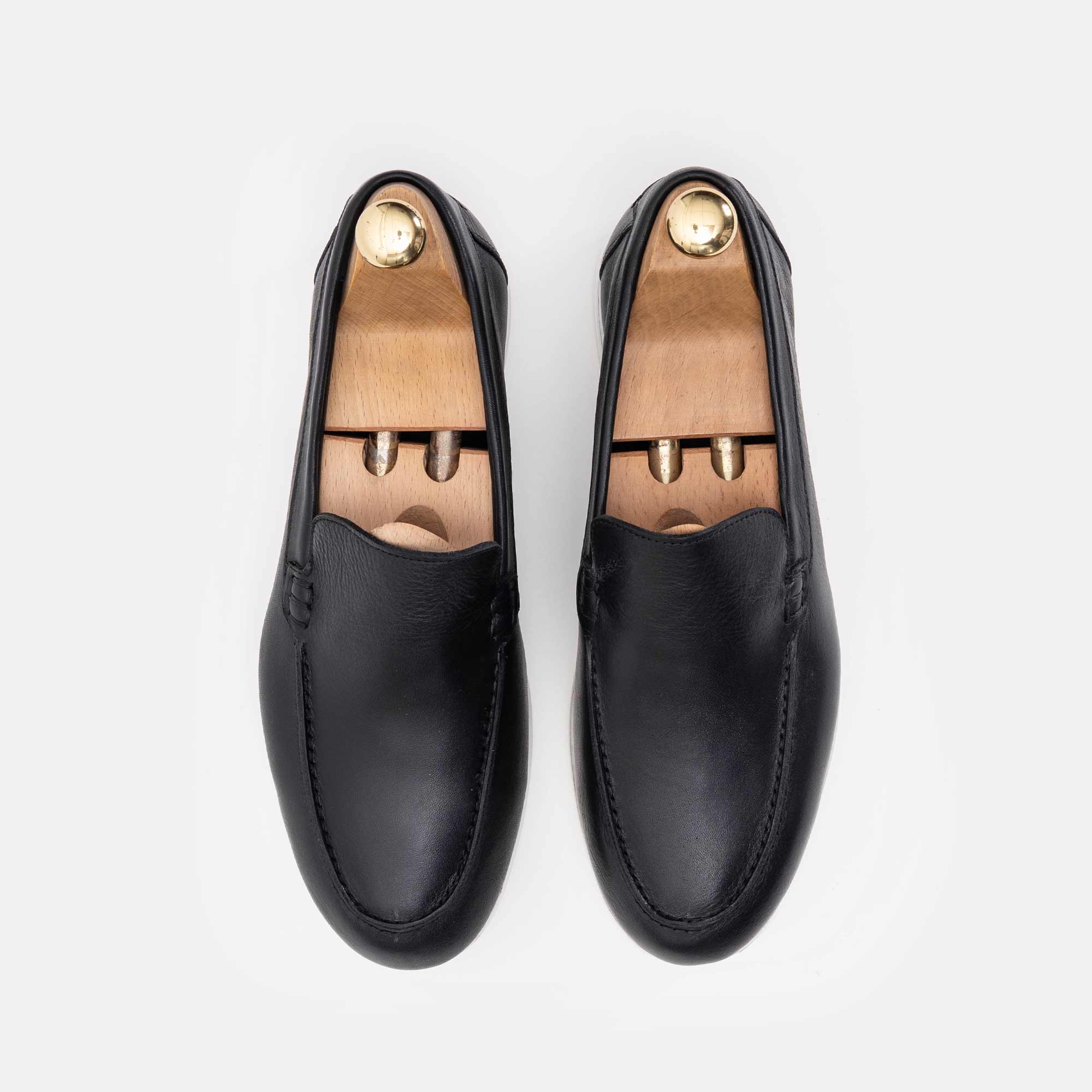 Volzak 03 Mocassin en cuir Noir