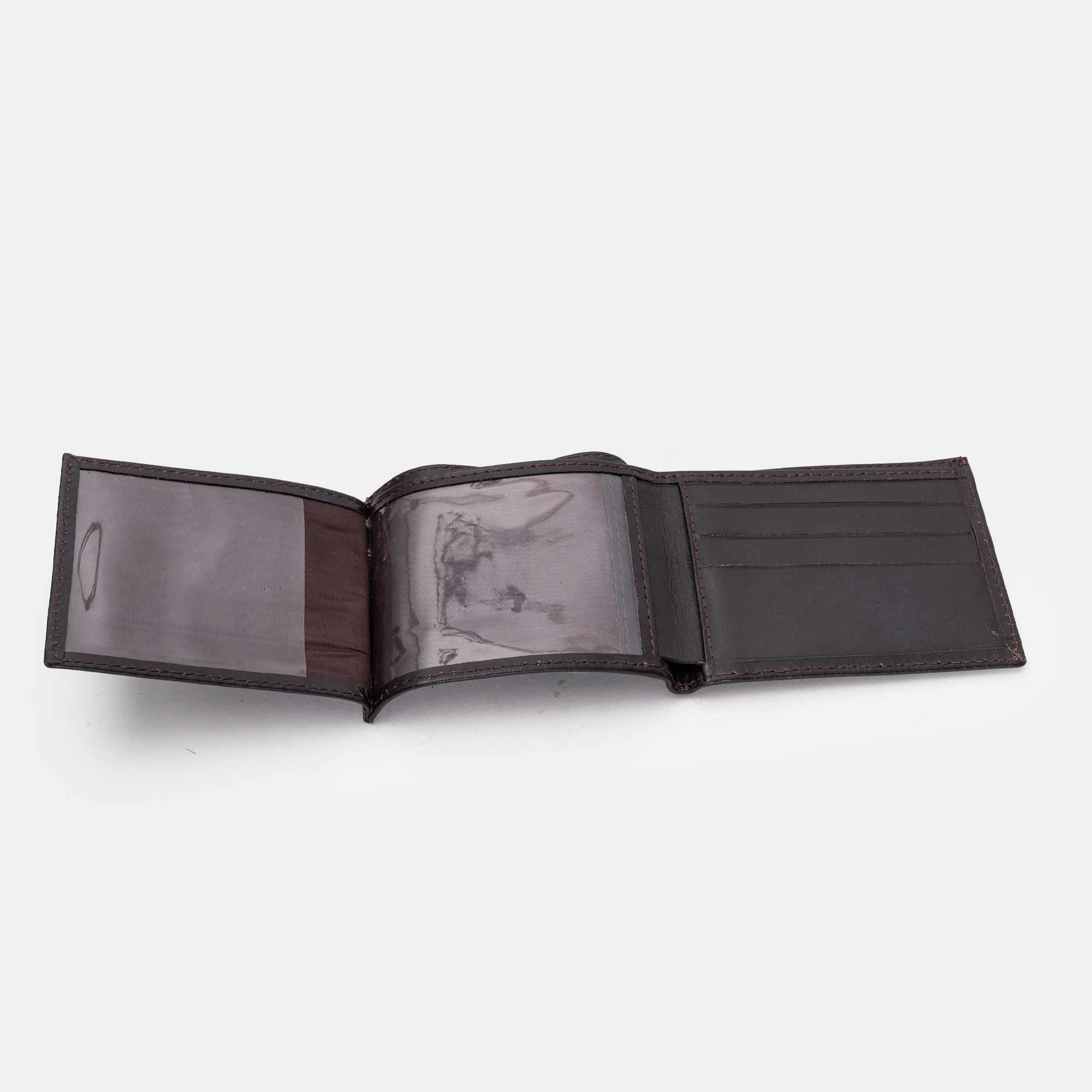 Volzak 081 Portefeuille En Cuir Marron Foncé