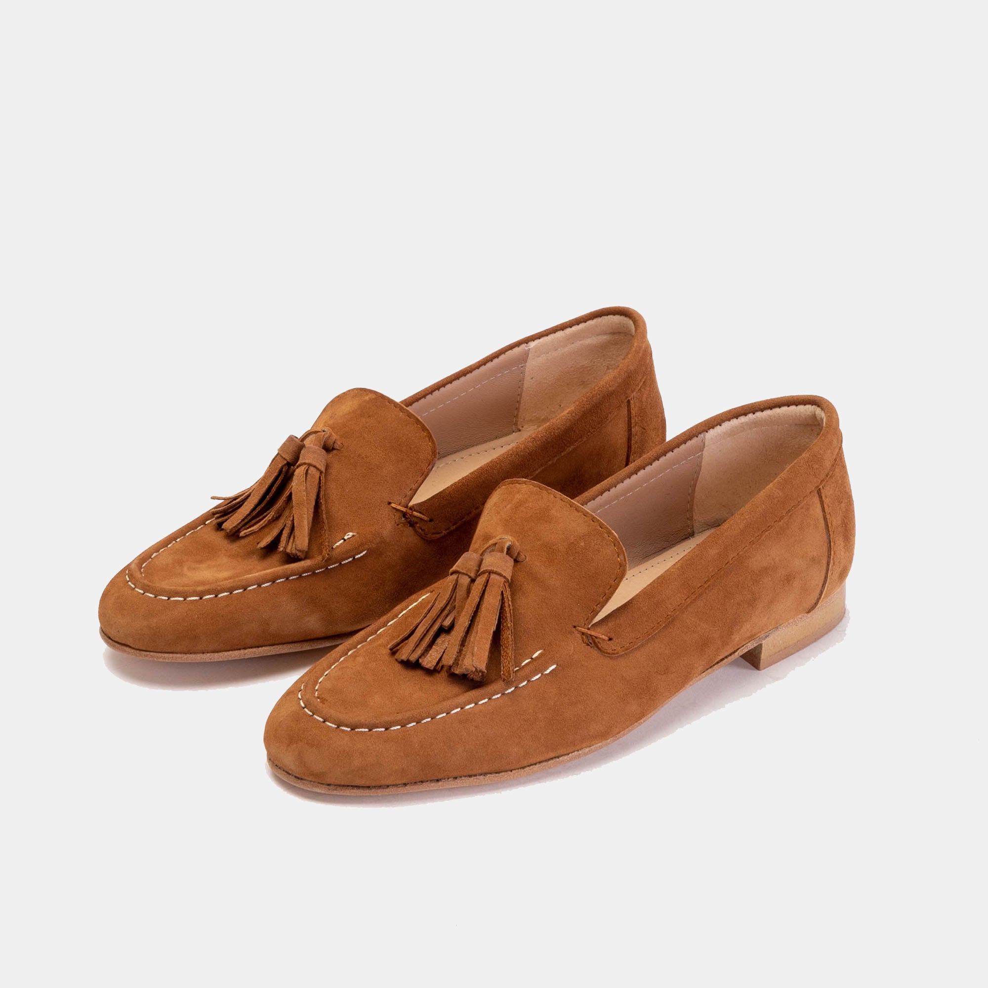Volzak 104 Ballerine en daim Camel
