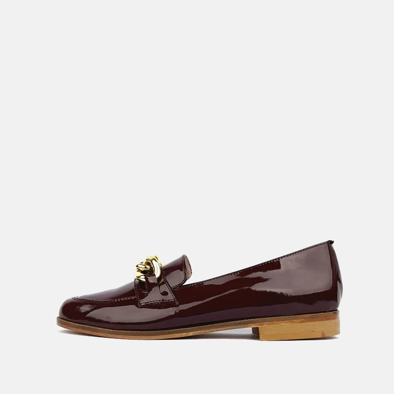 Volzak 1077 Chaussure en cuir vernis Bordeaux