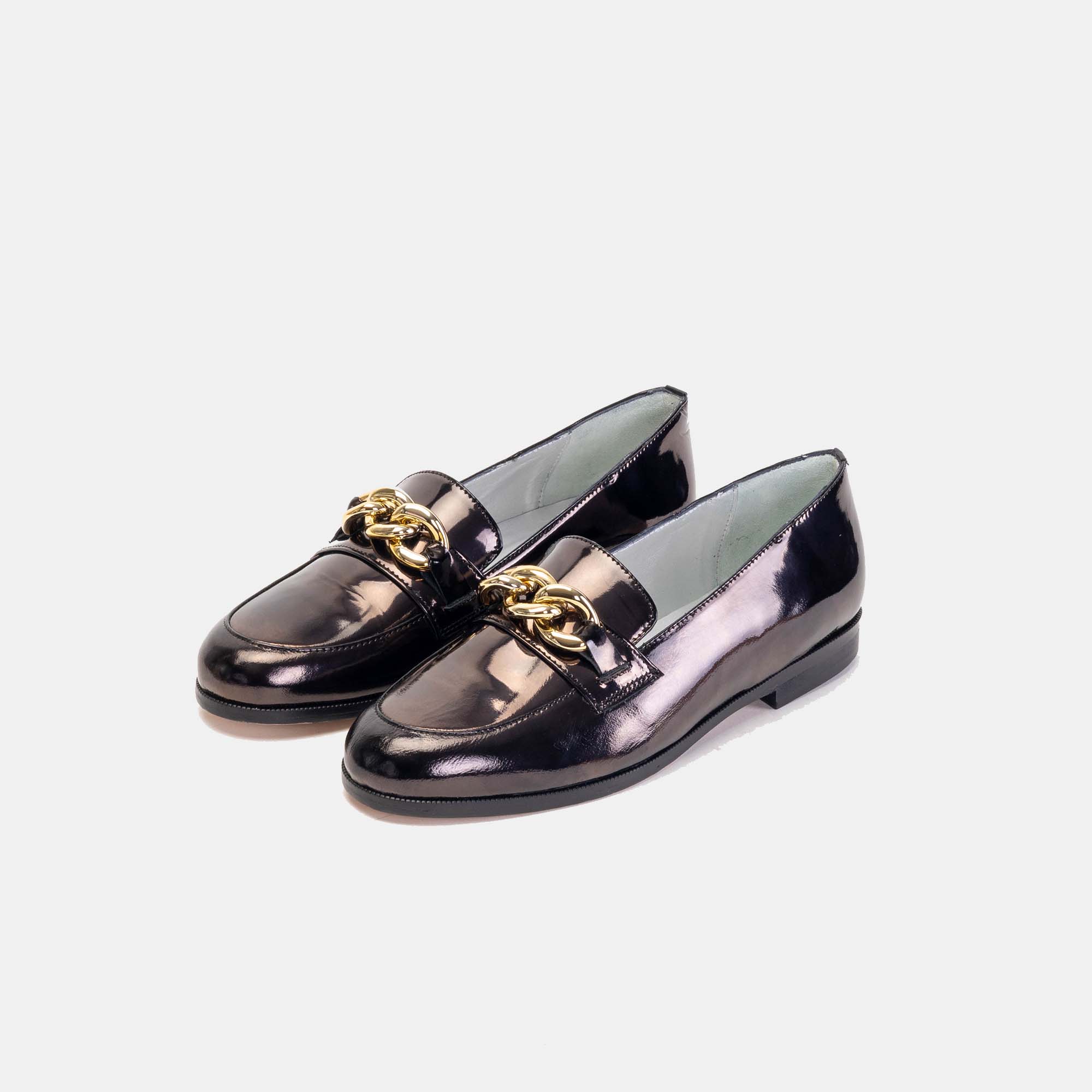 Volzak 1077 Chaussure en cuir vernis Noir