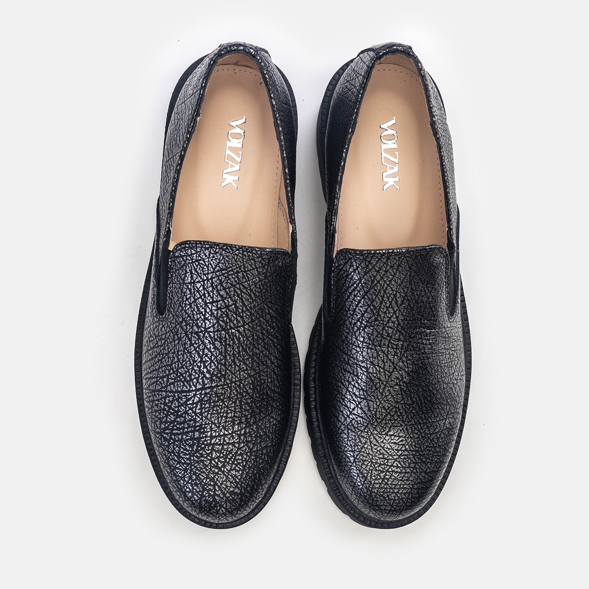 Volzak 118 Black Nickel Leather Shoe