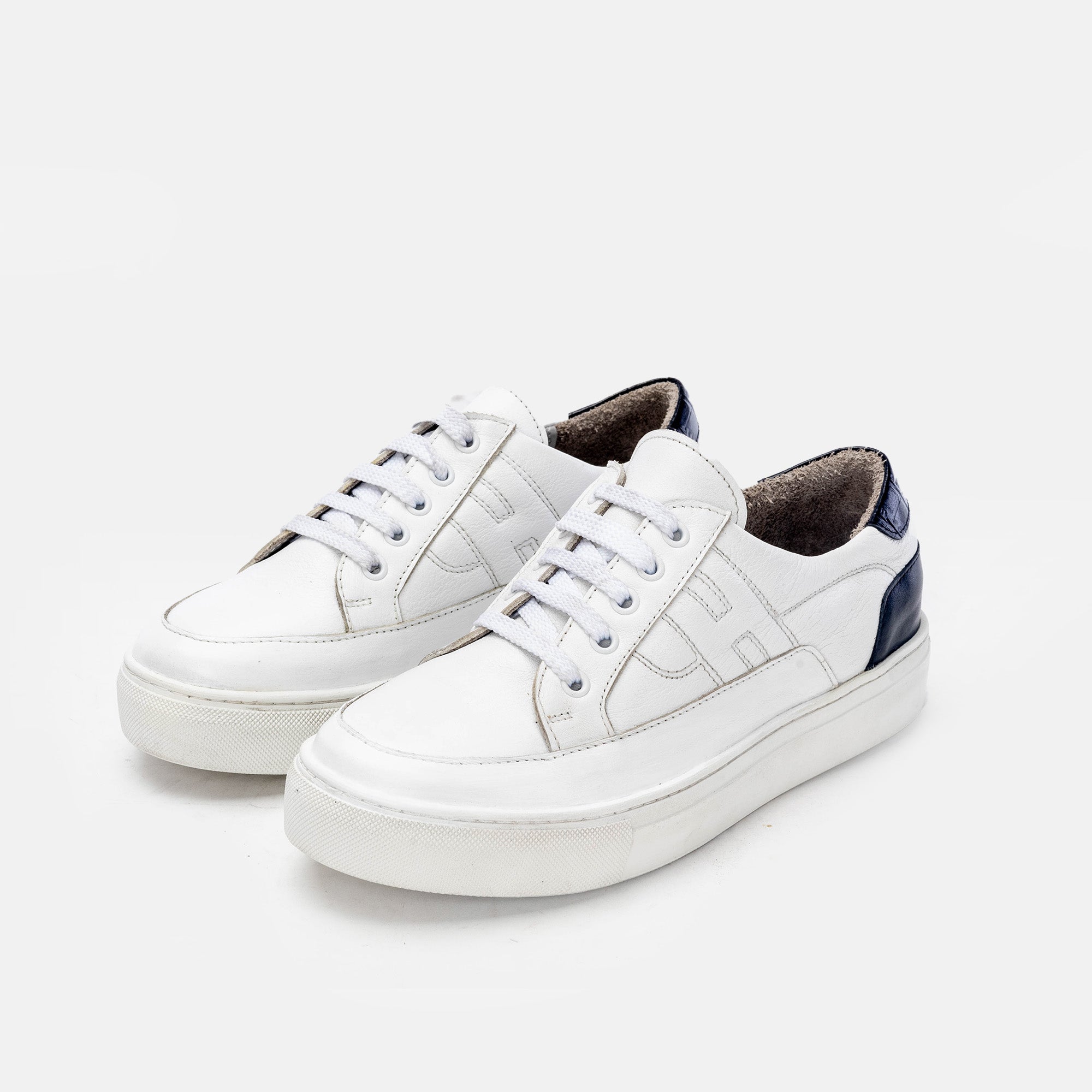 Volzak 151 Basket en cuir Blanc