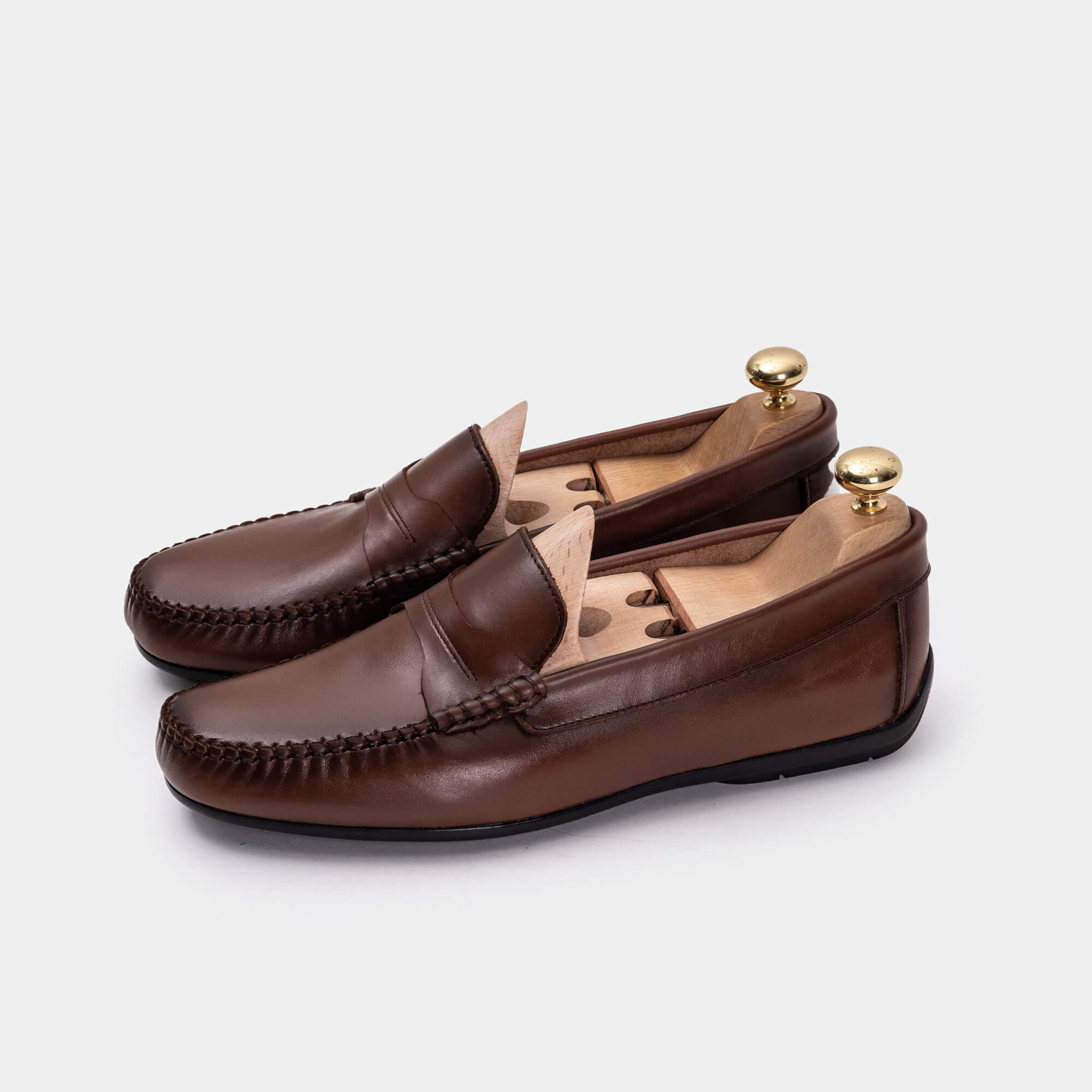 ''5139 Camel Leather Moccasin
