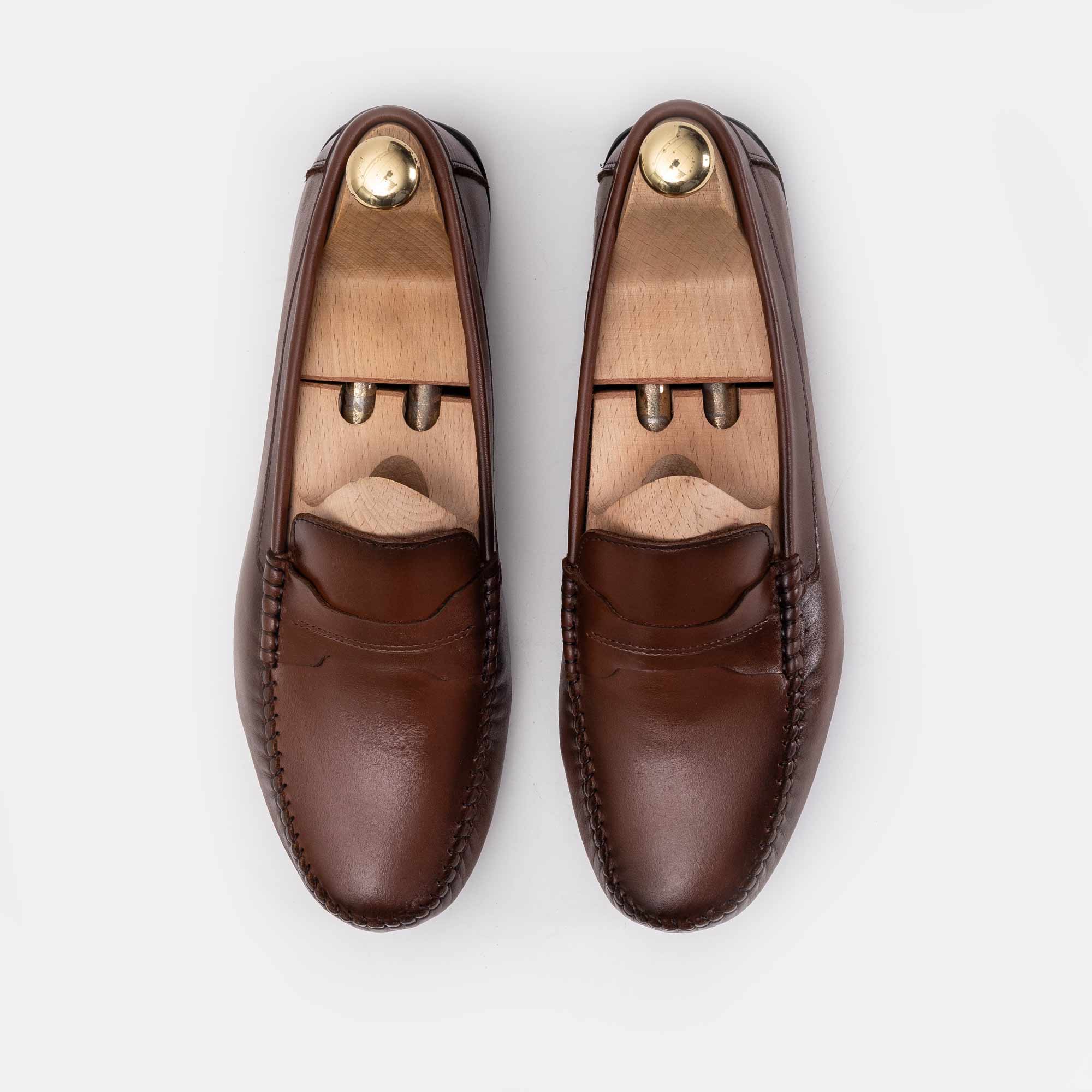''5139 Camel Leather Moccasin
