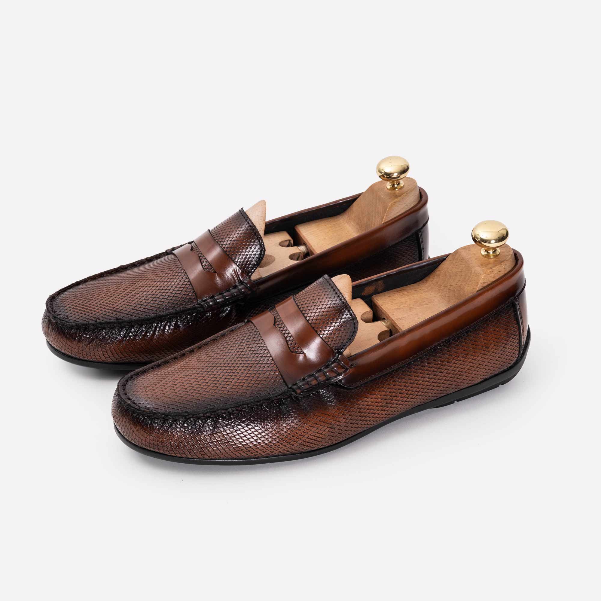 Volzak 5138 Brown Demaskable Leather Moccasin