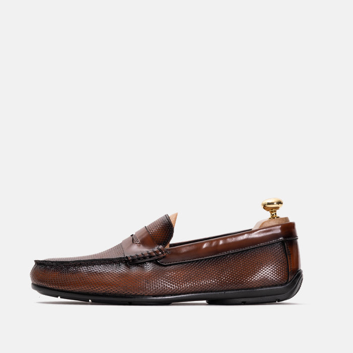 Volzak 5138 Brown Demaskable Leather Moccasin