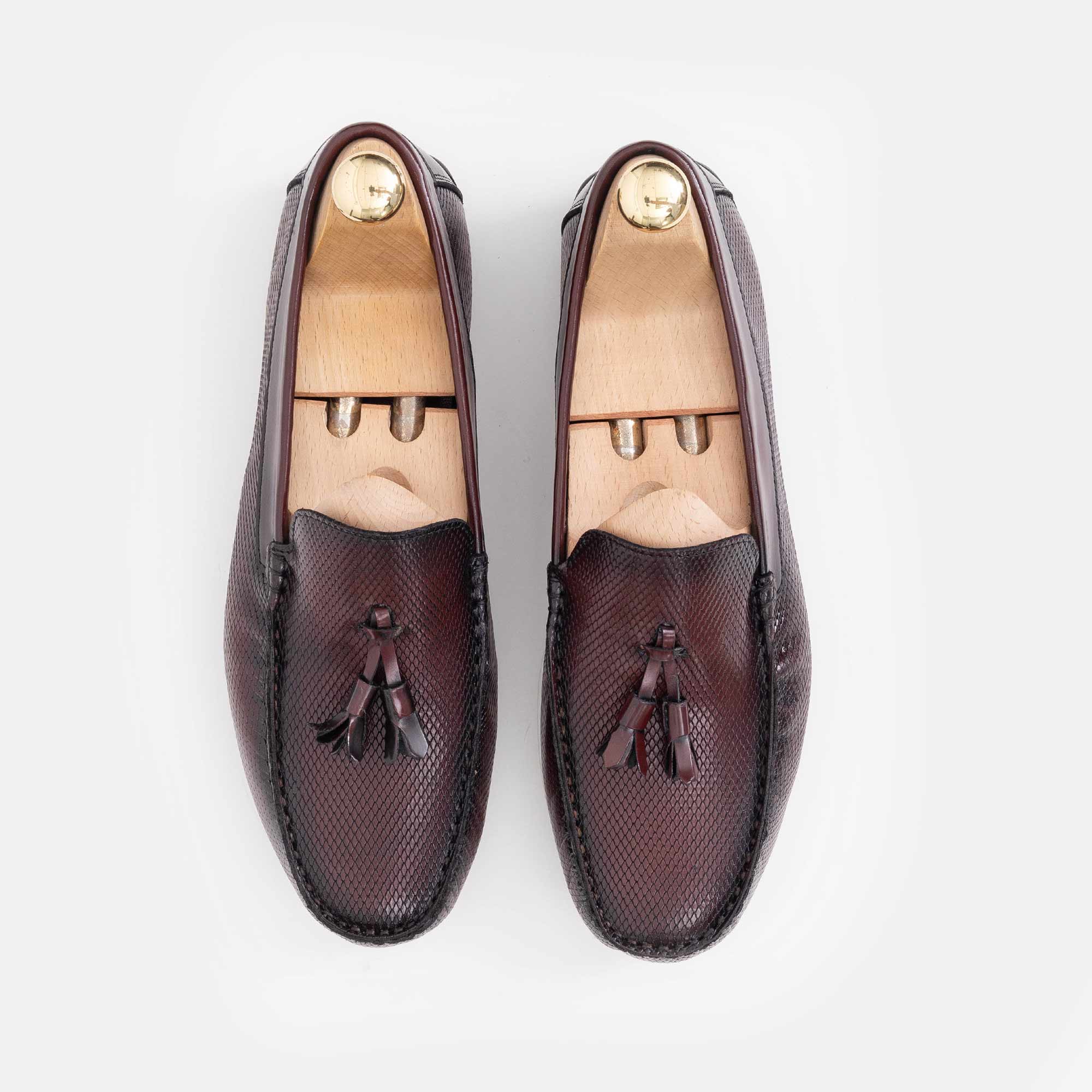 Volzak 5140 Bordeaux Demaskable Leather Moccasin