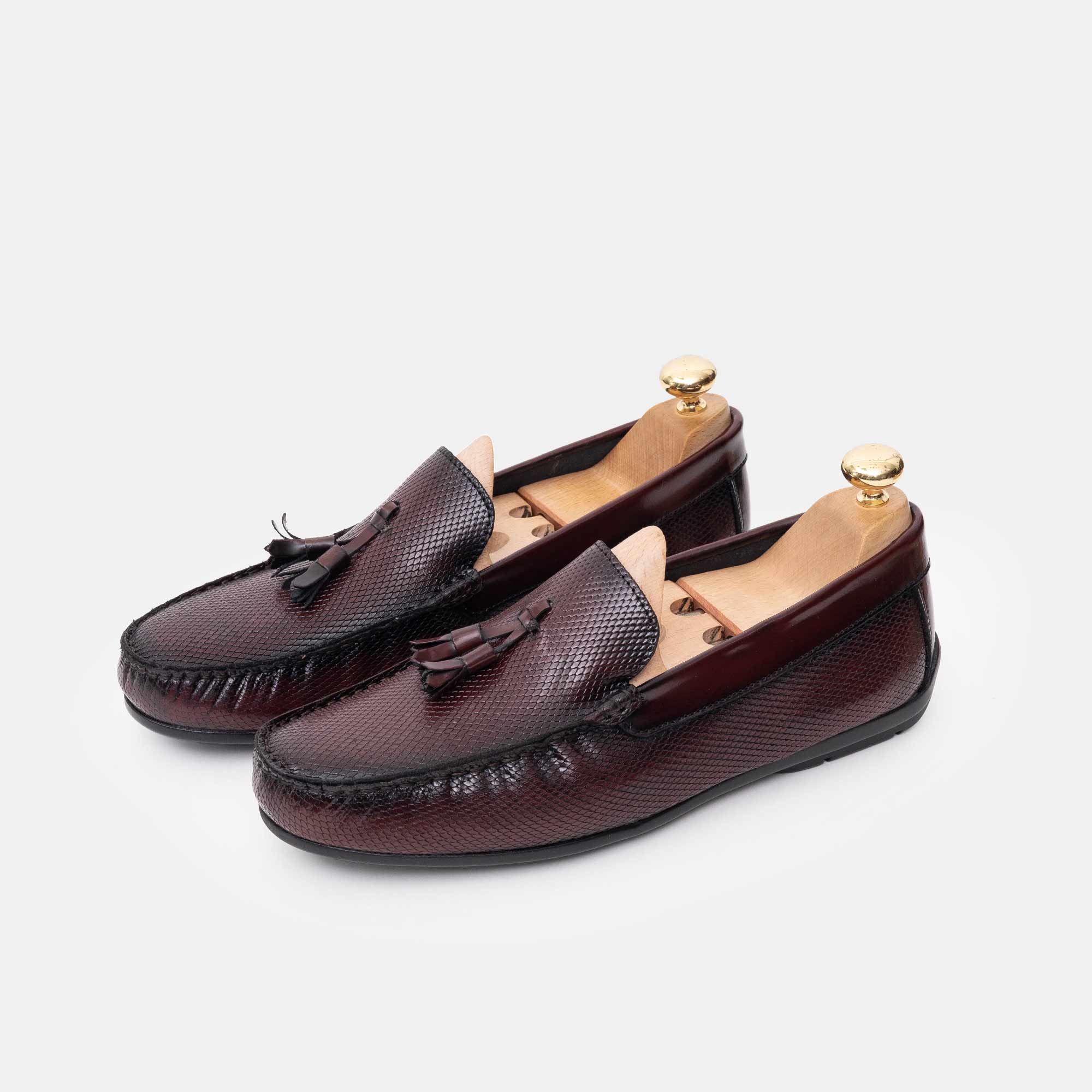 Volzak 5140 Bordeaux Demaskable Leather Moccasin