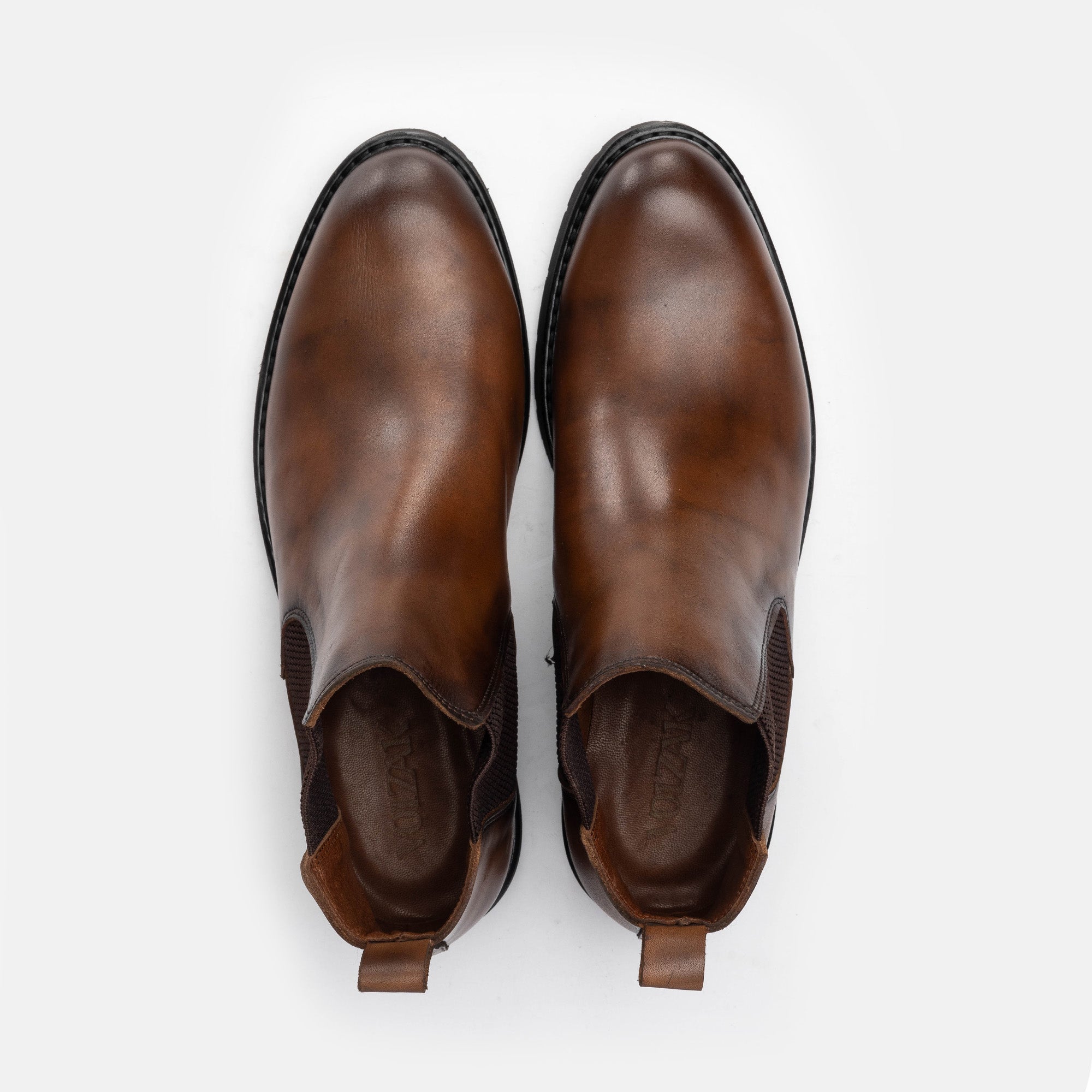 Volzak 5151 Bottine en cuir Marron Vintage