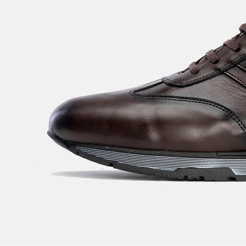 Volzak 5152 Brown Leather Sneakers