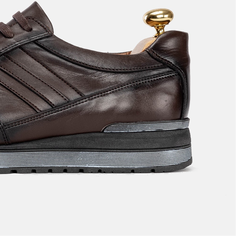 Volzak 5152 Brown Leather Sneakers