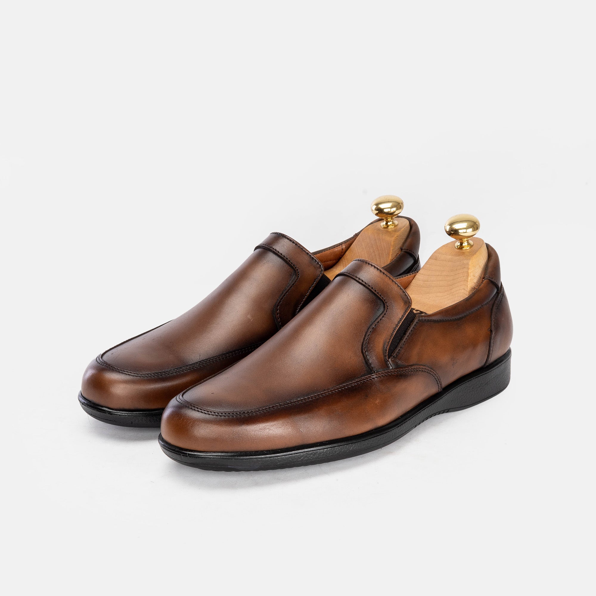 Volzak 5156 Chaussure en cuir Marron Vintage