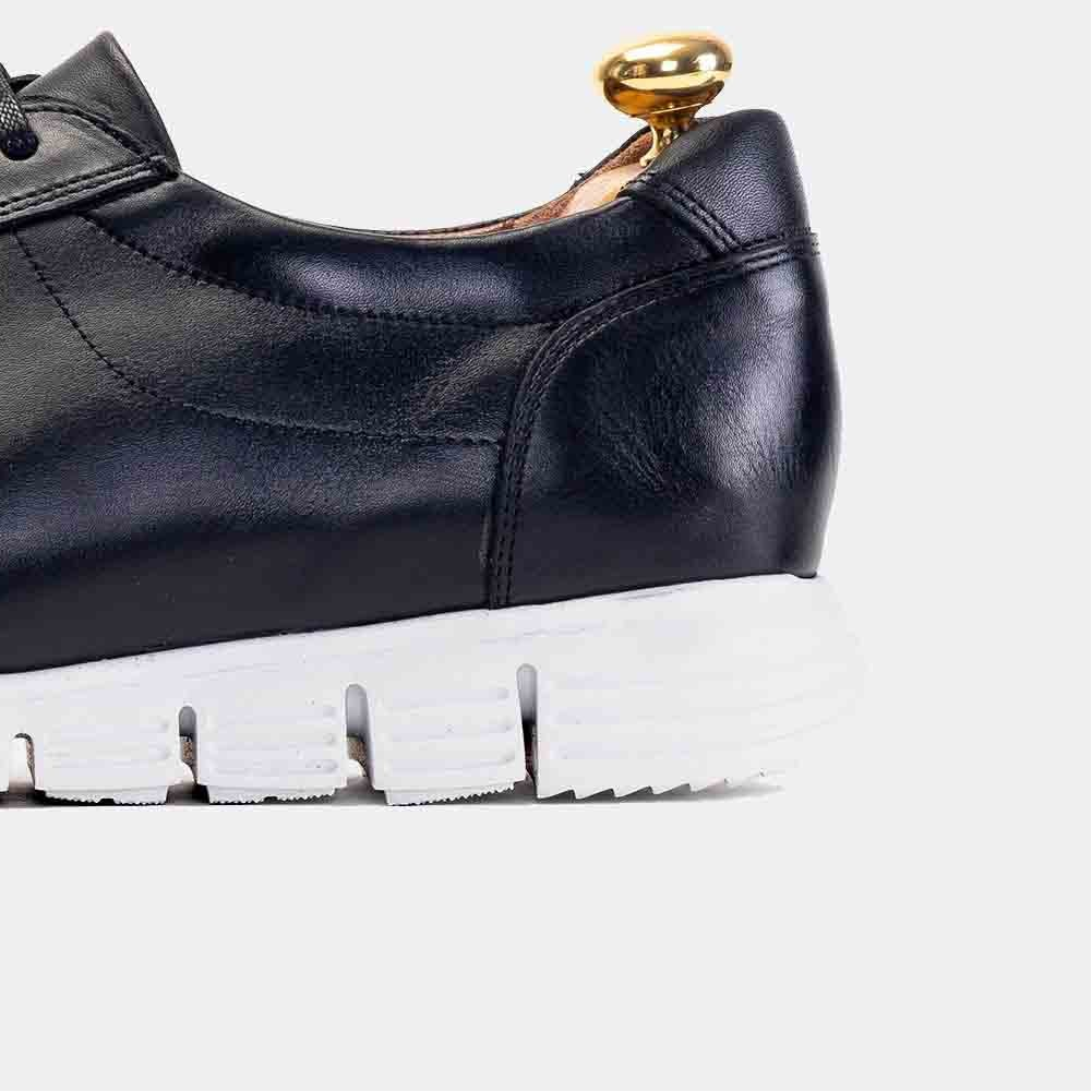 Volzak 6028 Black Leather Sneakers