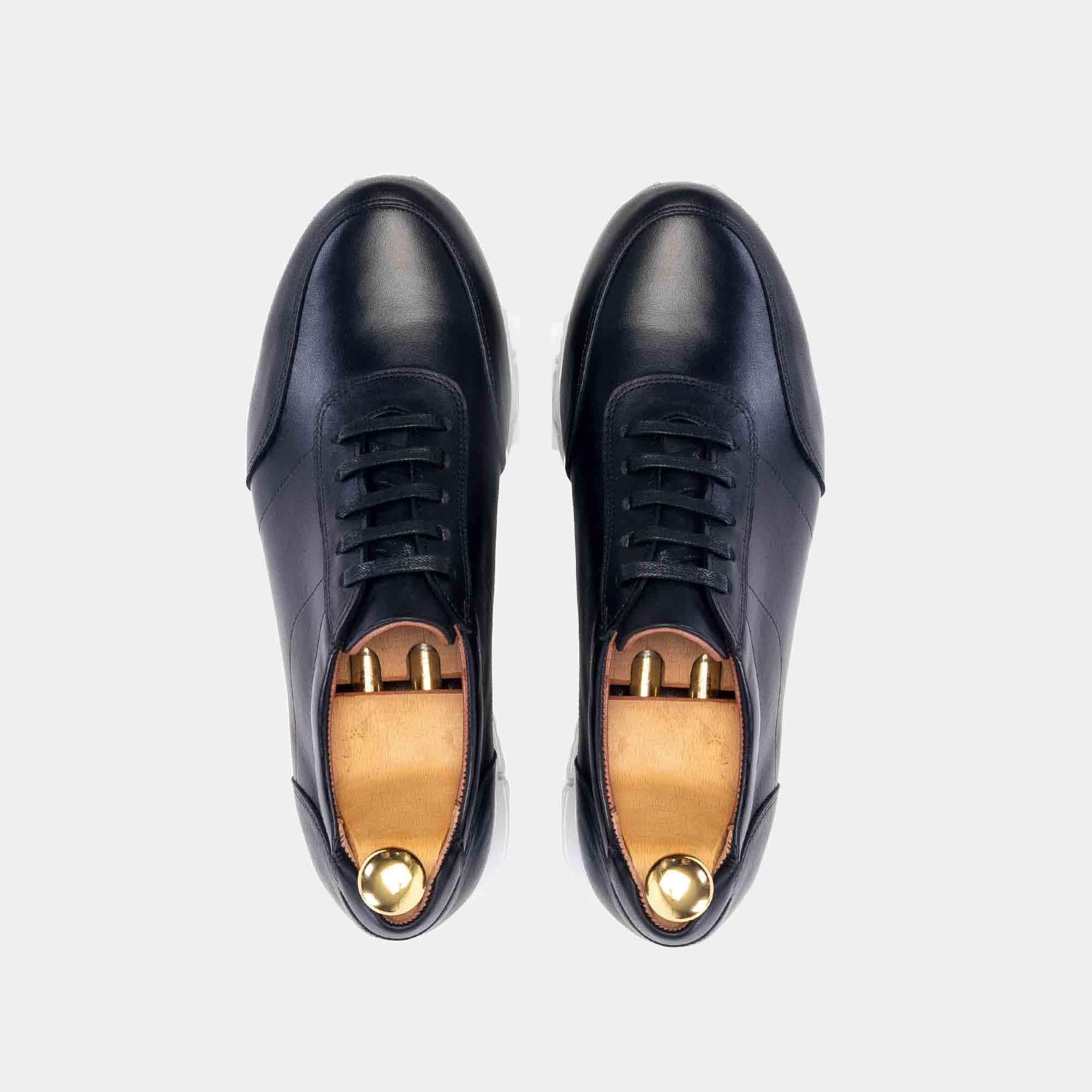 Volzak 6028 Black Leather Sneakers
