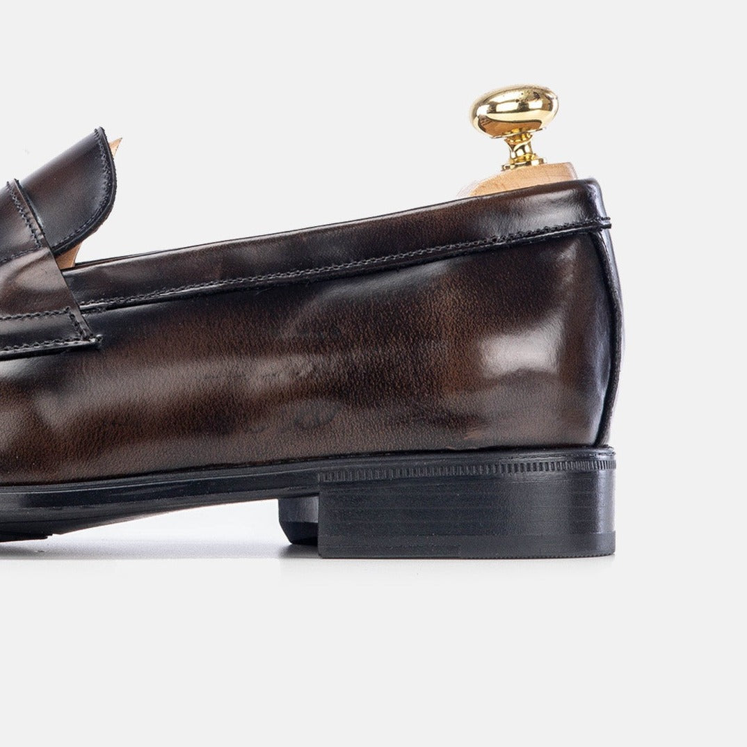 Volzak 5157 mocassin en cuir démasquable marron