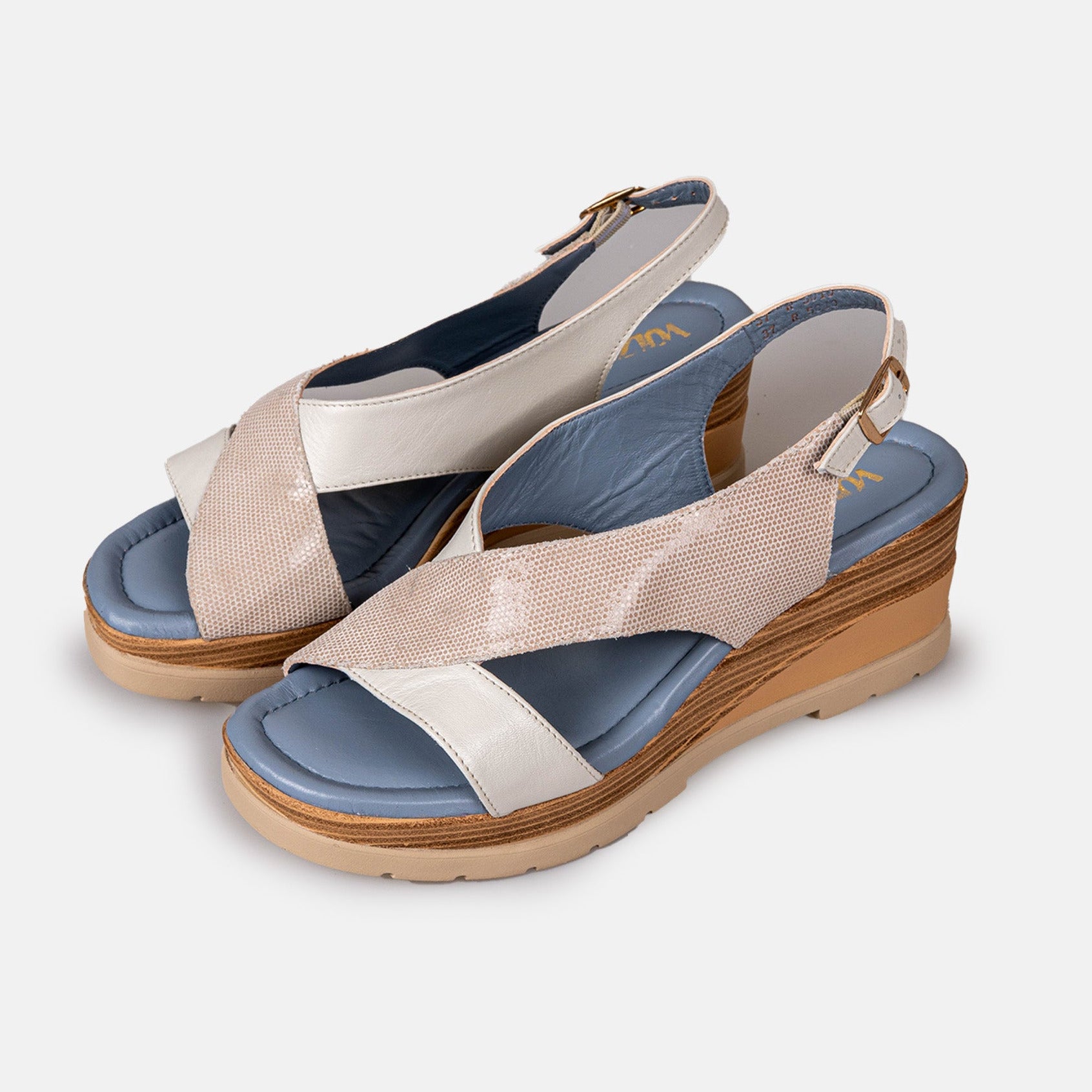 Volzak 5014 Sandale en cuir Beige