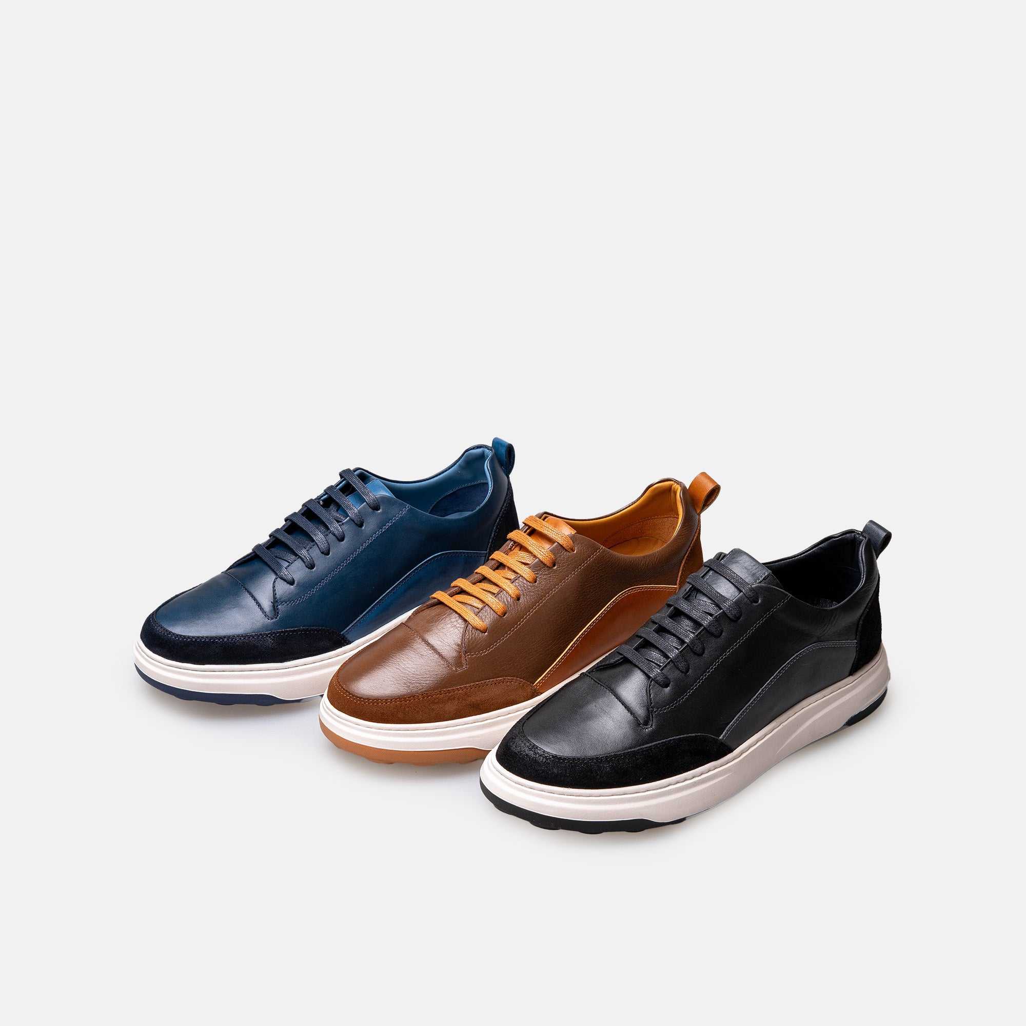 Volzak 6056 basket en cuir Bleu
