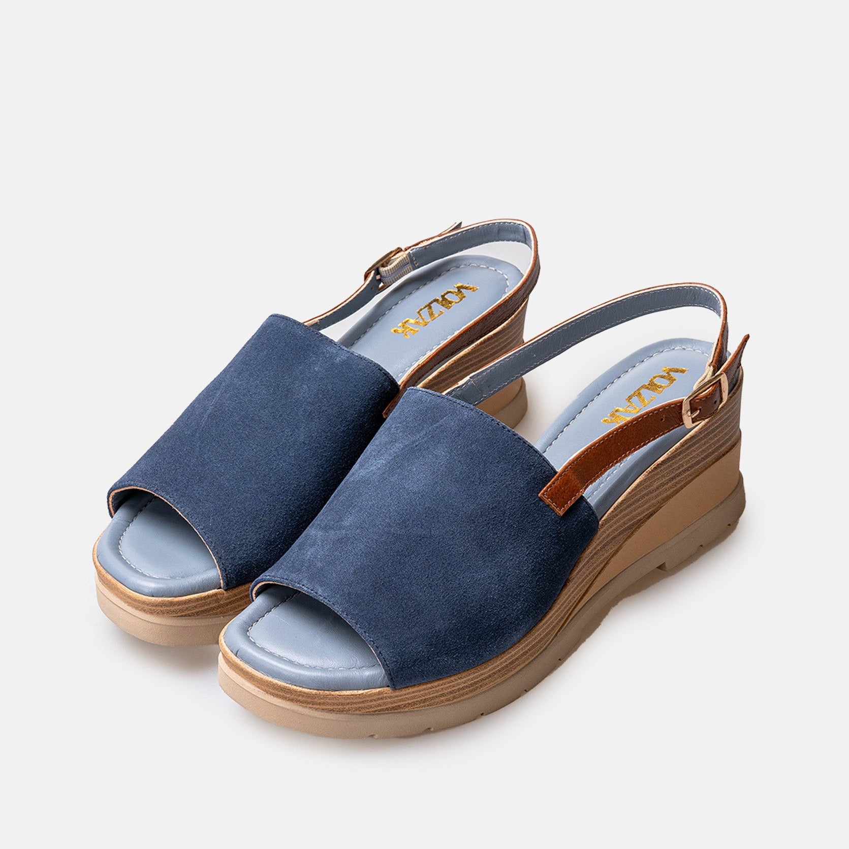 Volzak 5010 Sandale en daim Bleu