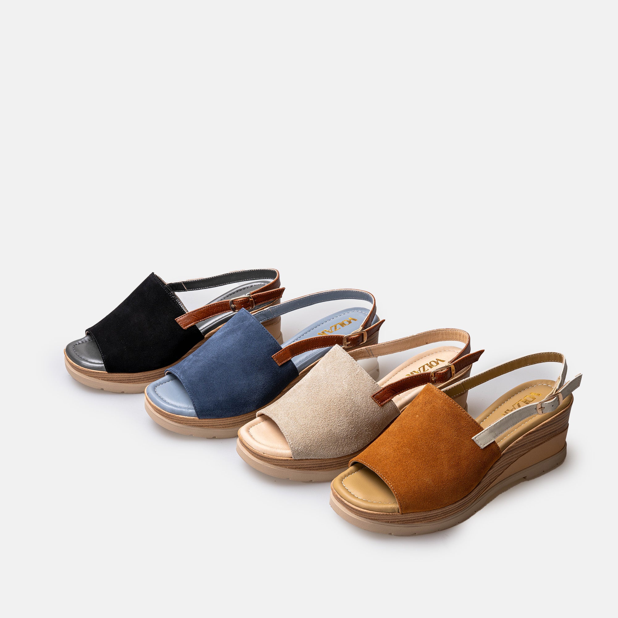 Volzak 5010 Sandale en daim Beige