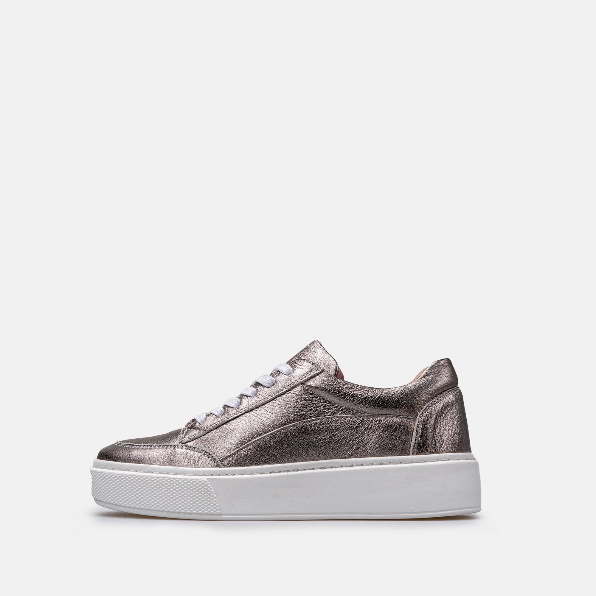 Volzak 2037 Basket en cuir Platinium