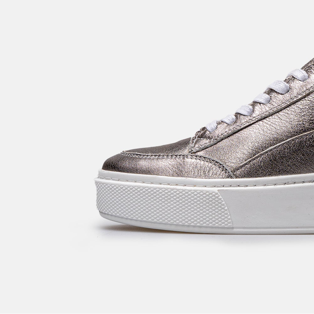 Volzak 2037 Basket en cuir Platinium