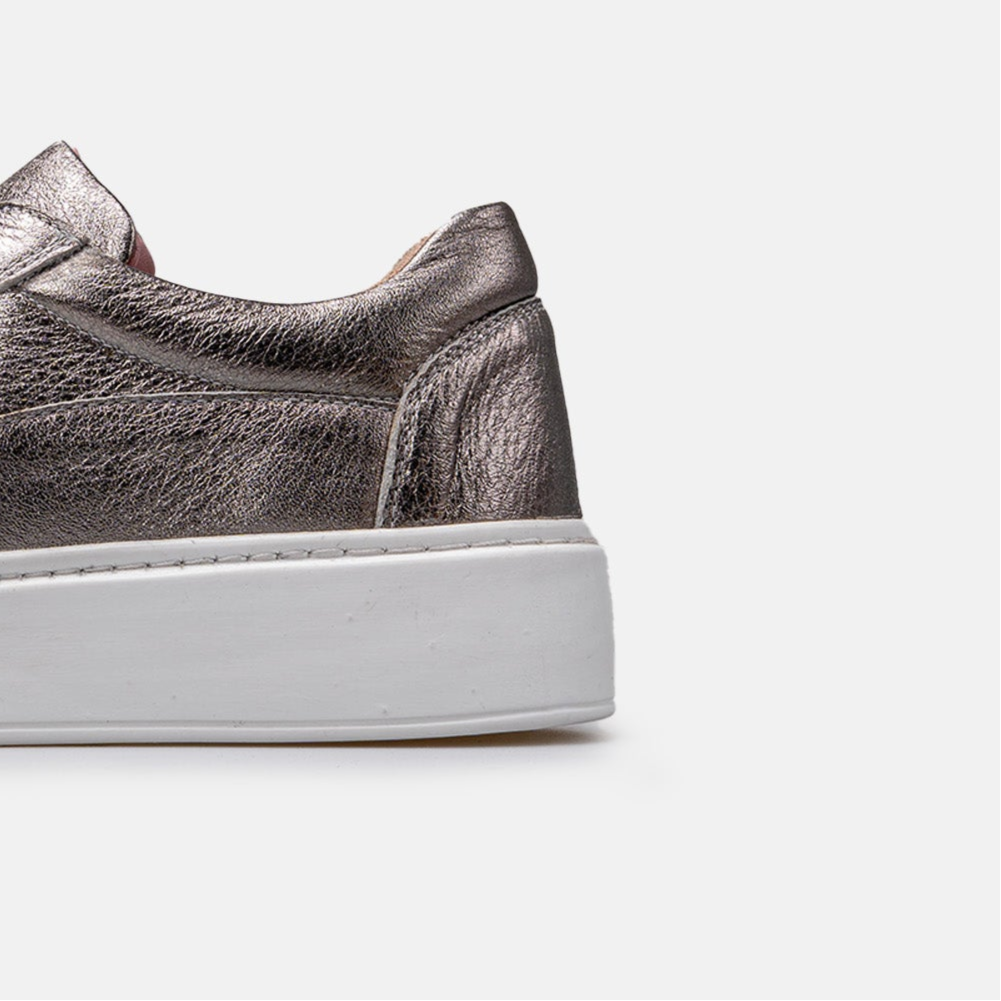 Volzak 2037 Basket en cuir Platinium