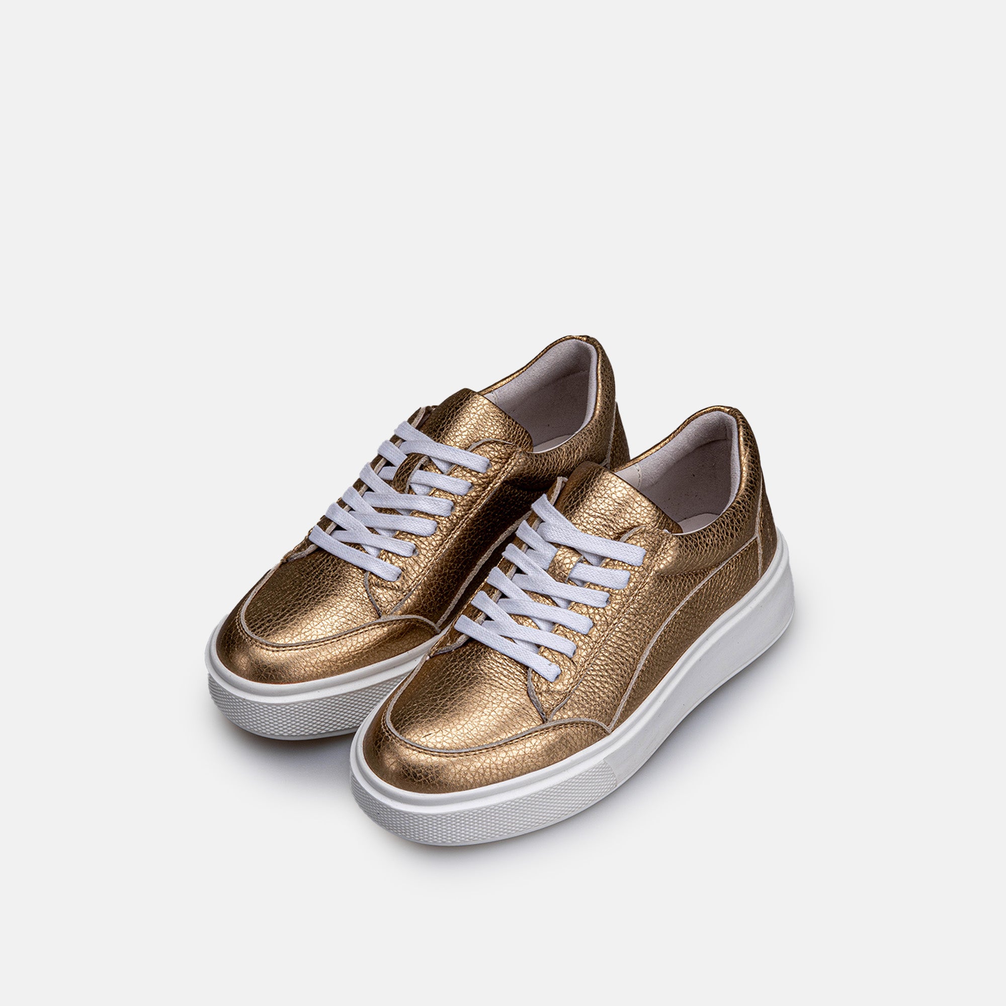 Volzak 2037 Basket en cuir Bronze