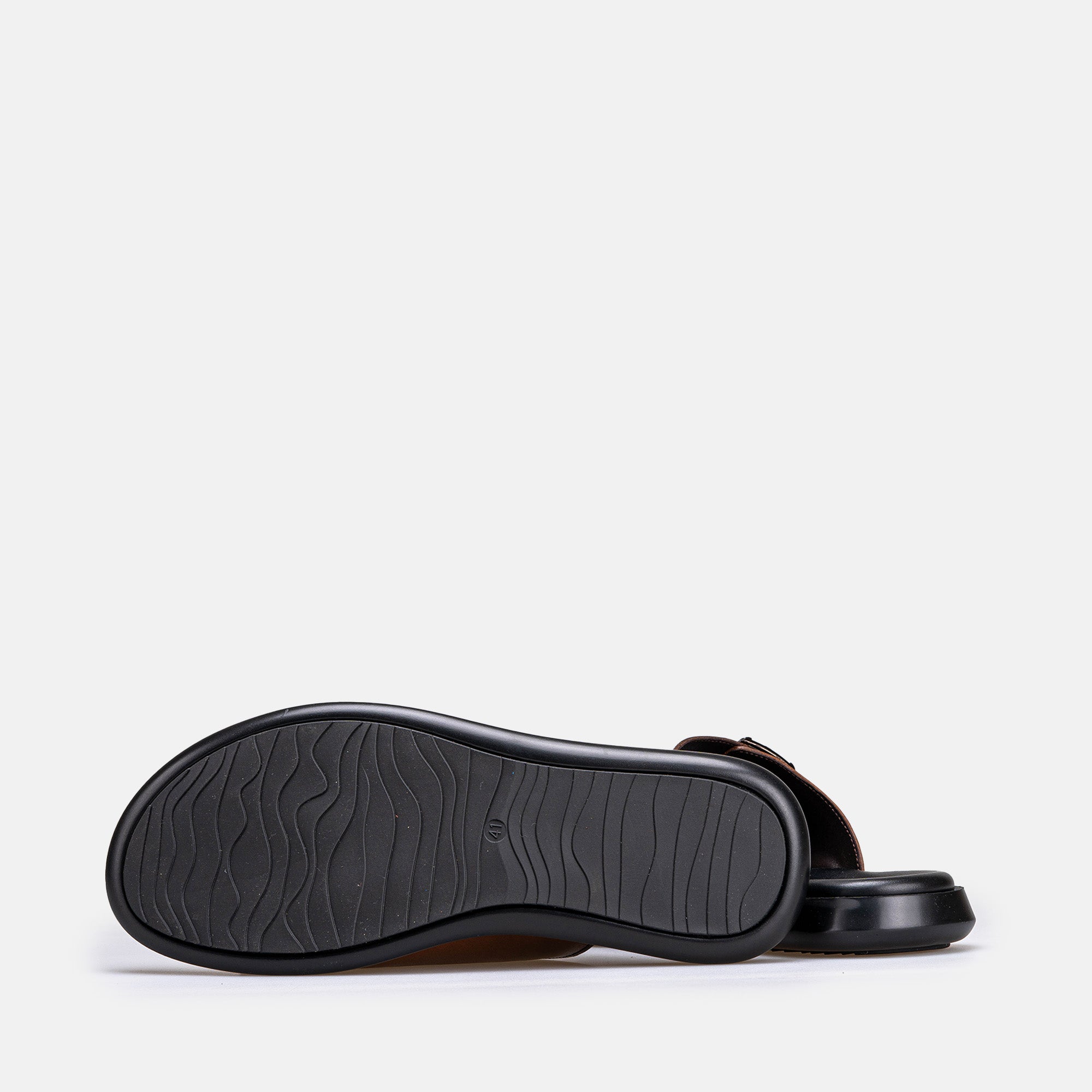 Volzak 5426 Sandale en cuir Marron vintage