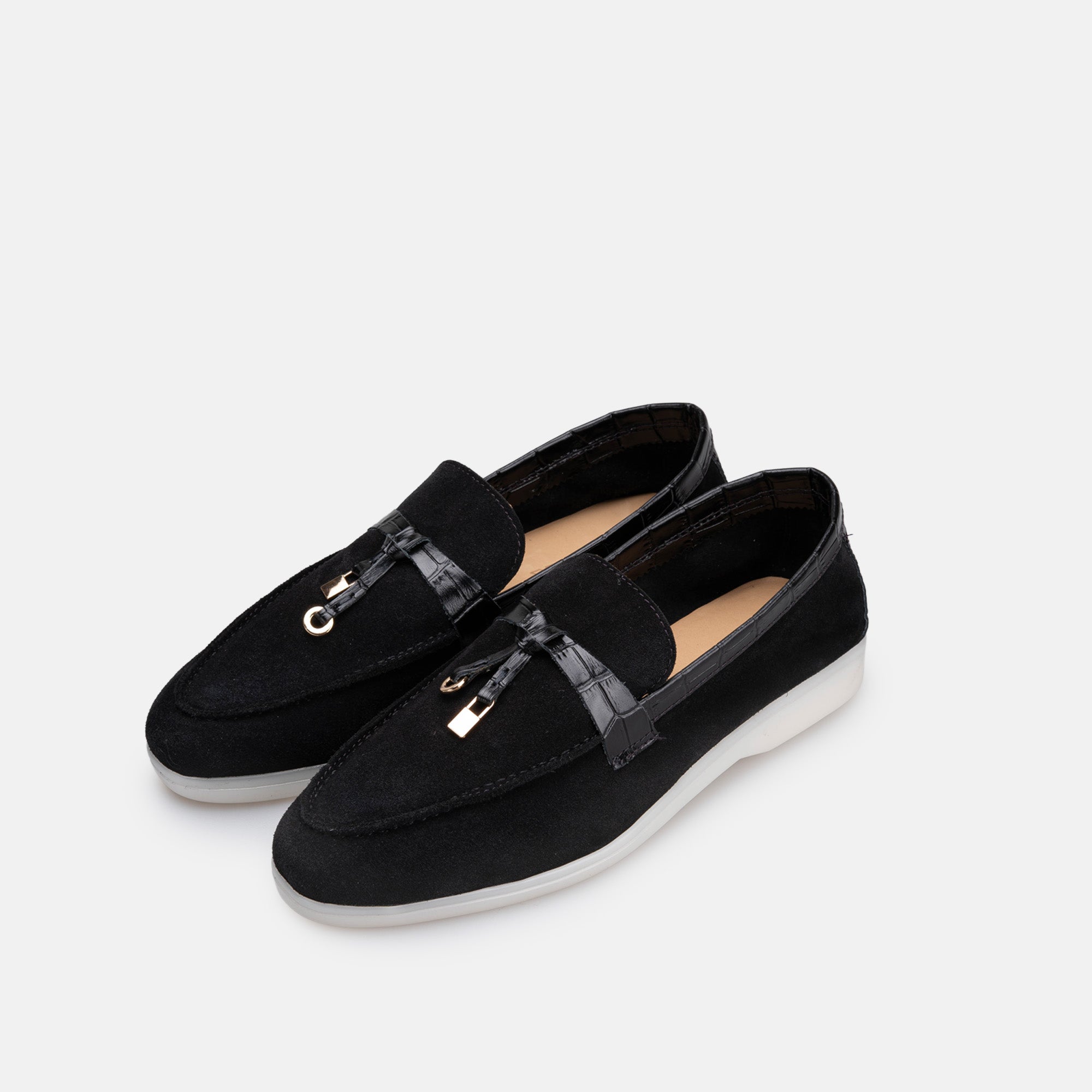 Volzak 32 s mocassin en daim Noir