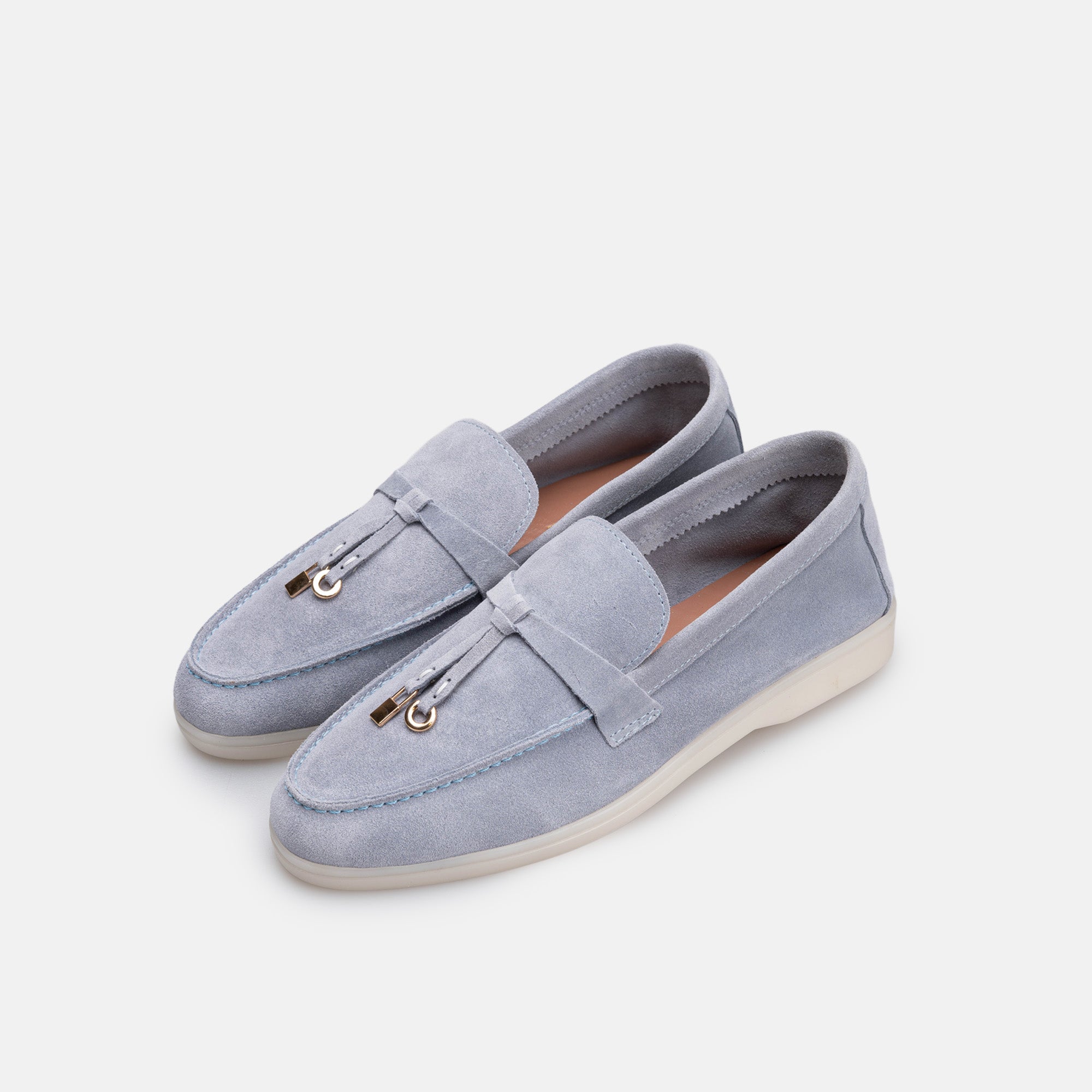 Volzak 32 mocassin en daim Bleu ciel