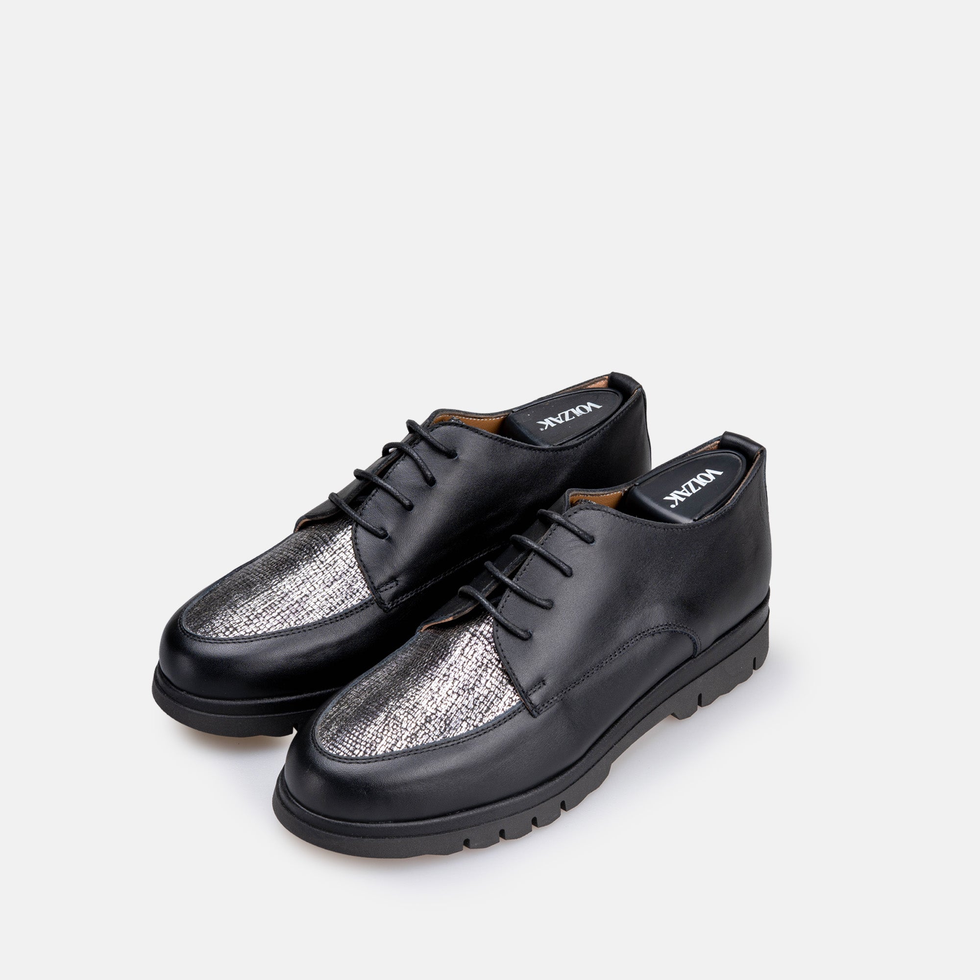 Volzak 2024 Chaussure en cuir Noir Argenté