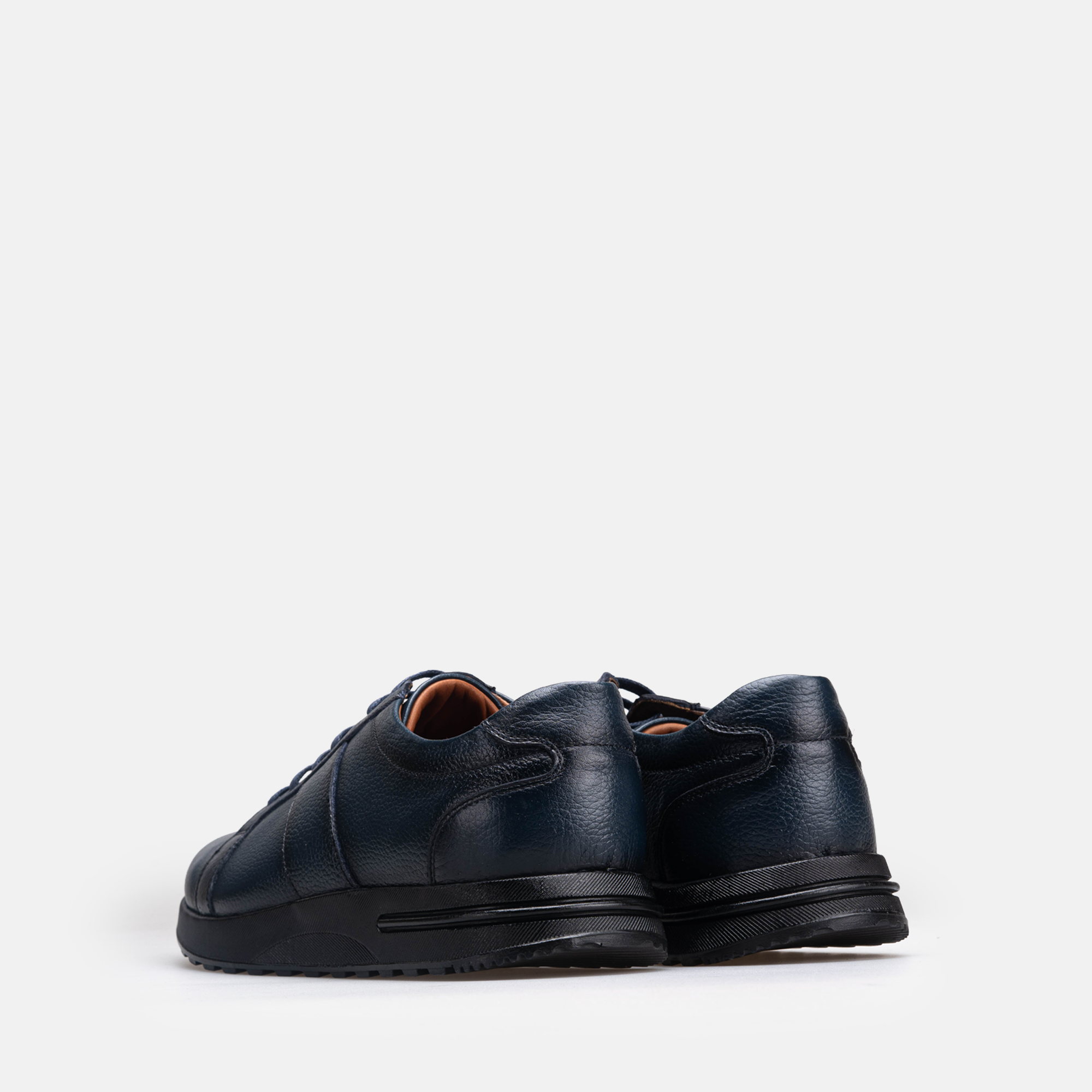 Volzak 5525 basket en cuir Bleu Grainé