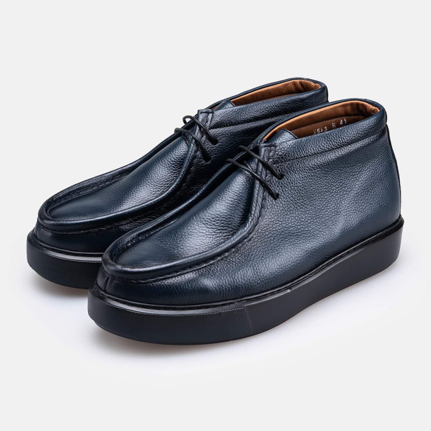 Volzak 5543 Bottine en cuir Bleu Grainé