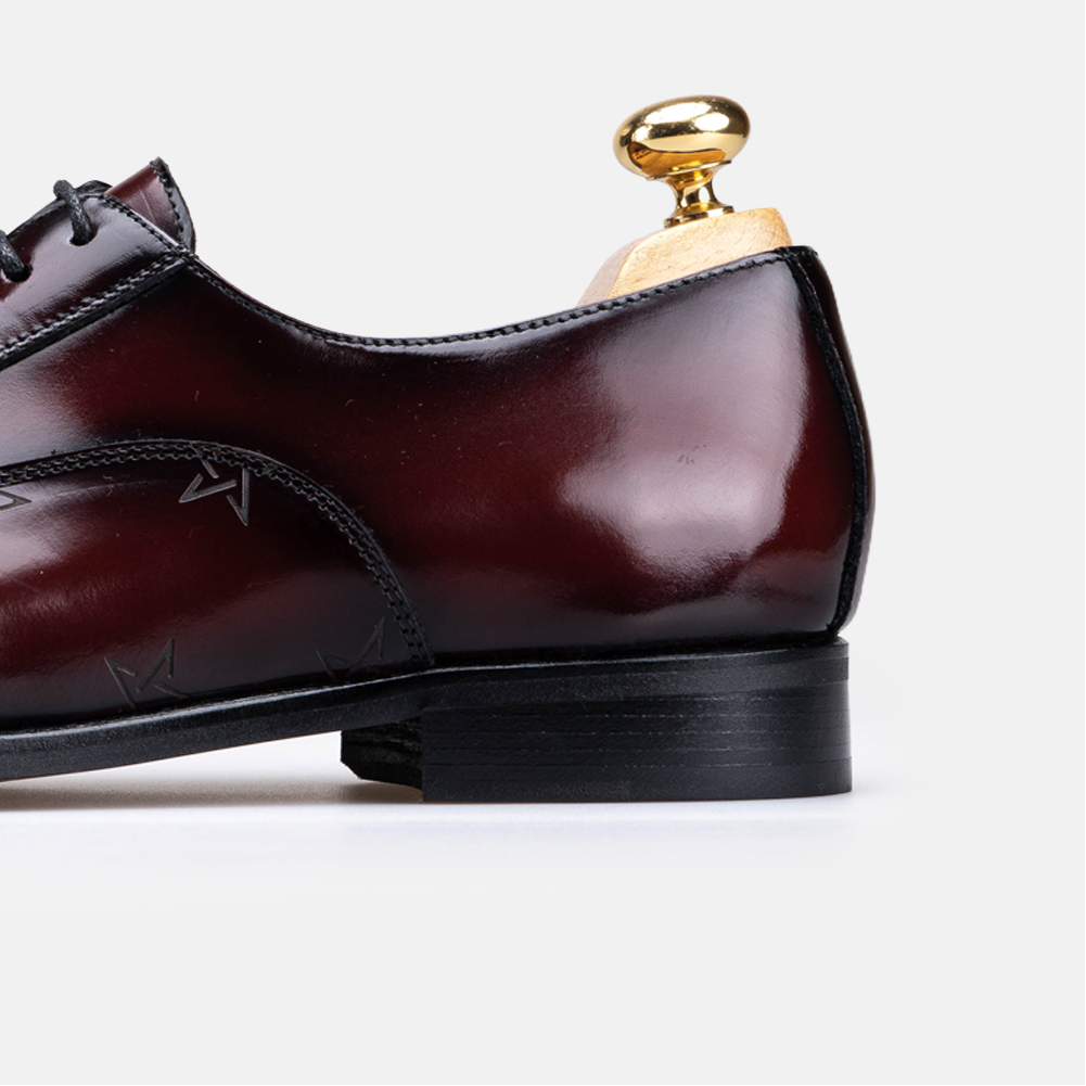 Édition limitée Volzak Morocco chaussure en cuir Bordeaux Démasquable