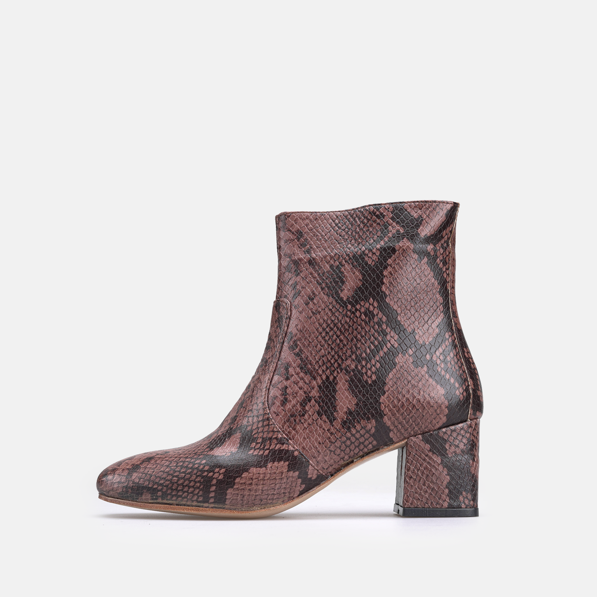 Volzak 4023 Bottine en cuir Marron Serpent