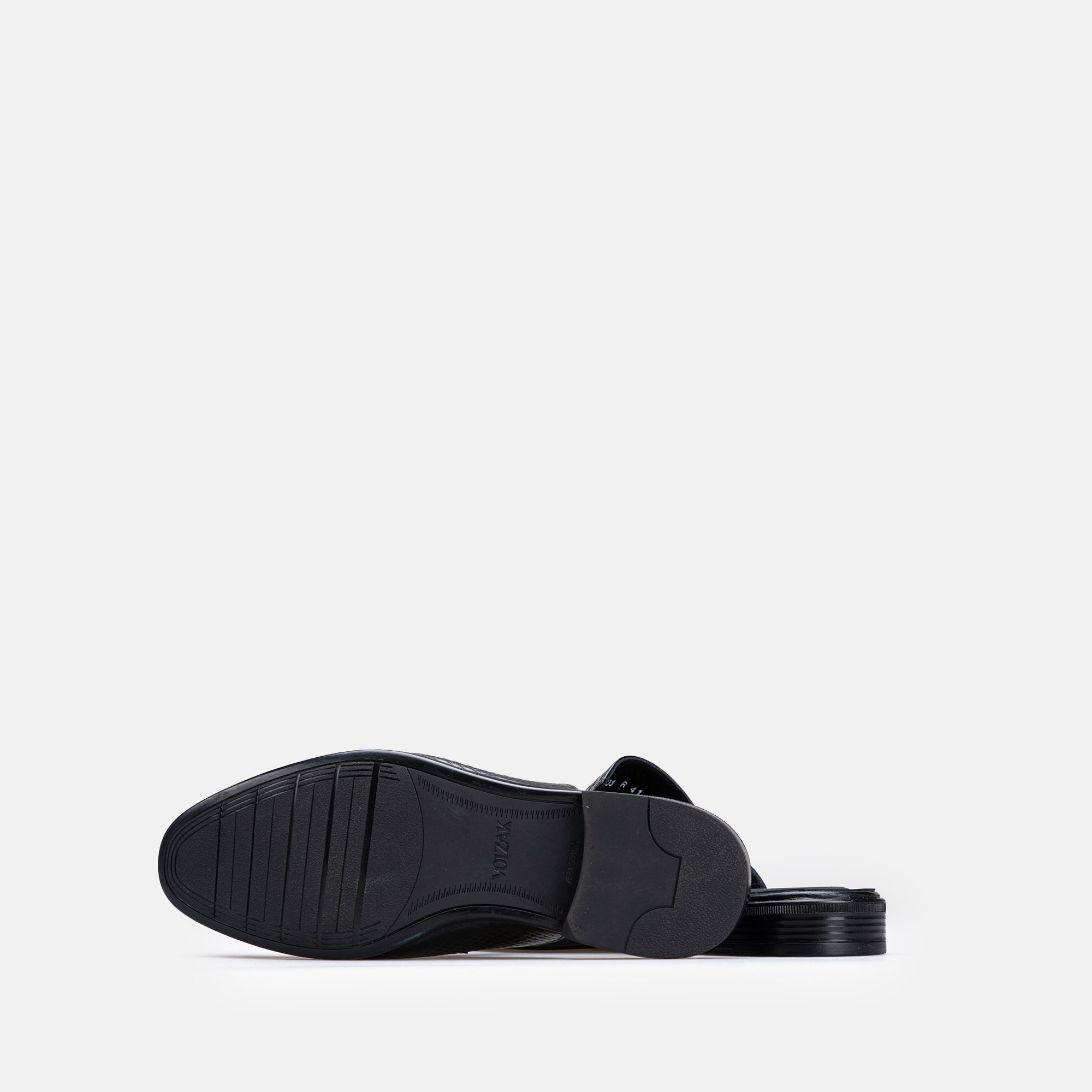 Volzak 5603 Mule en cuir Noir Croco