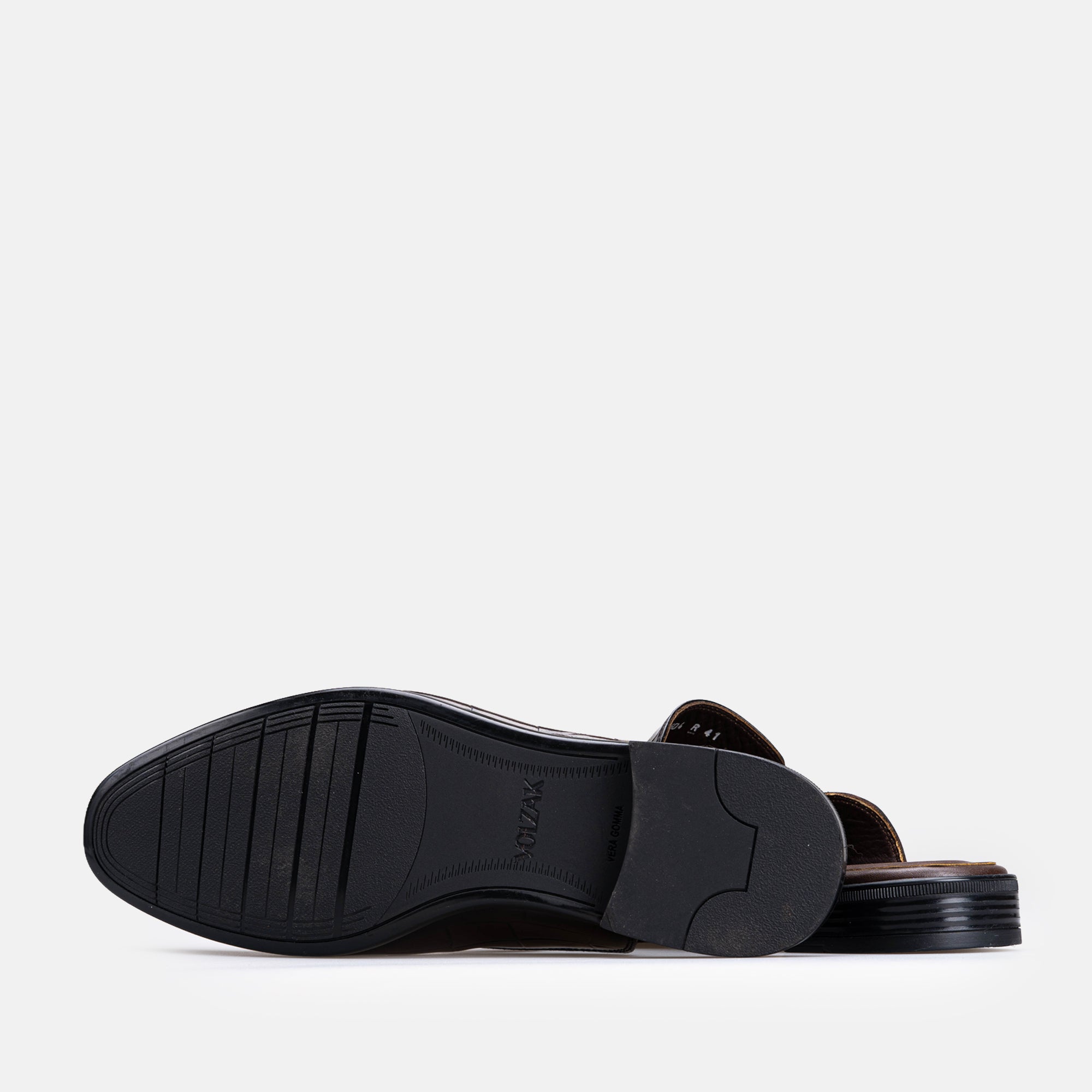 Volzak 5604 Mule en cuir Marron Croco