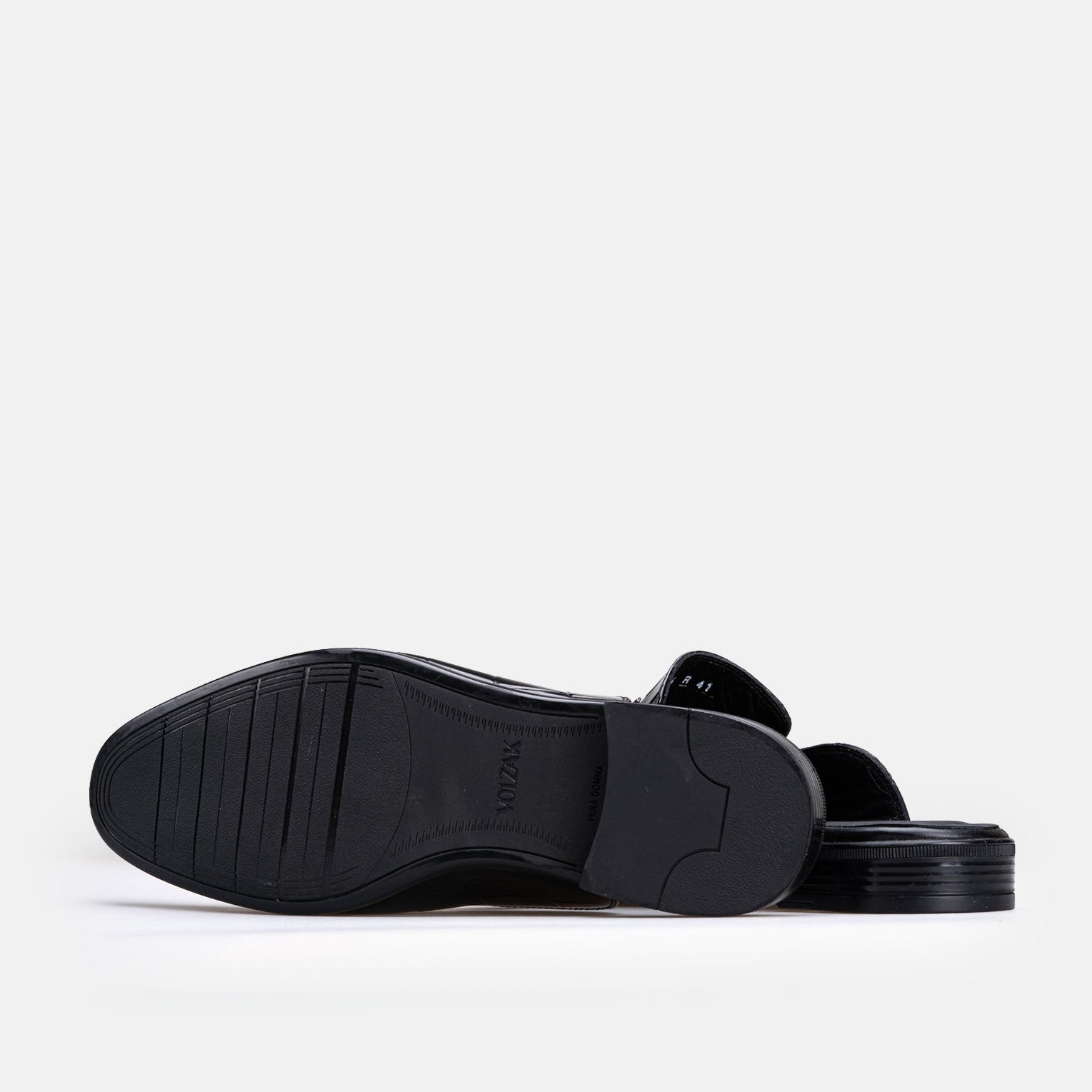 Volzak 5604 Mule en cuir Noir Croco