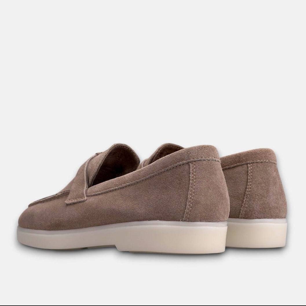 Volzak 279 Mocassin en daim Taupe