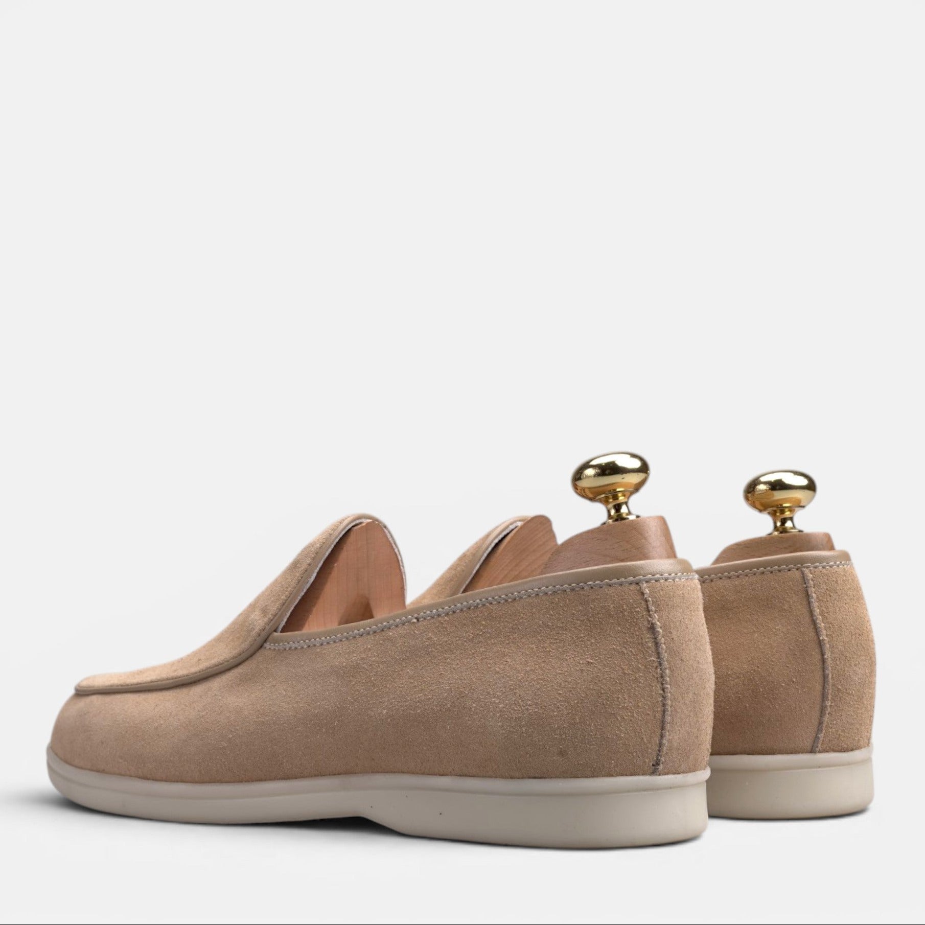 Volzak 5607 Mocassin en daim Beige clair