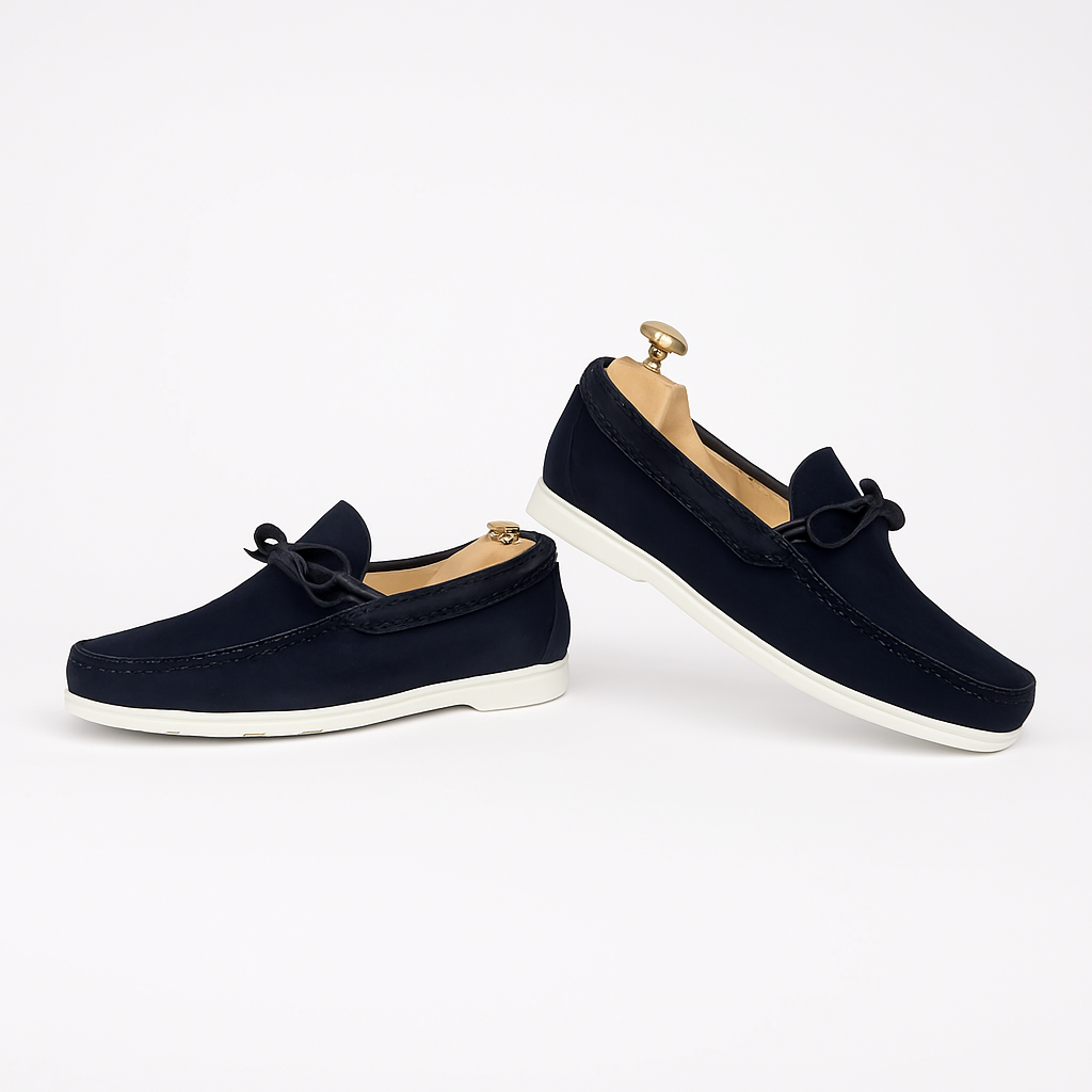 Volzak 05 Mocassin en daim Bleu