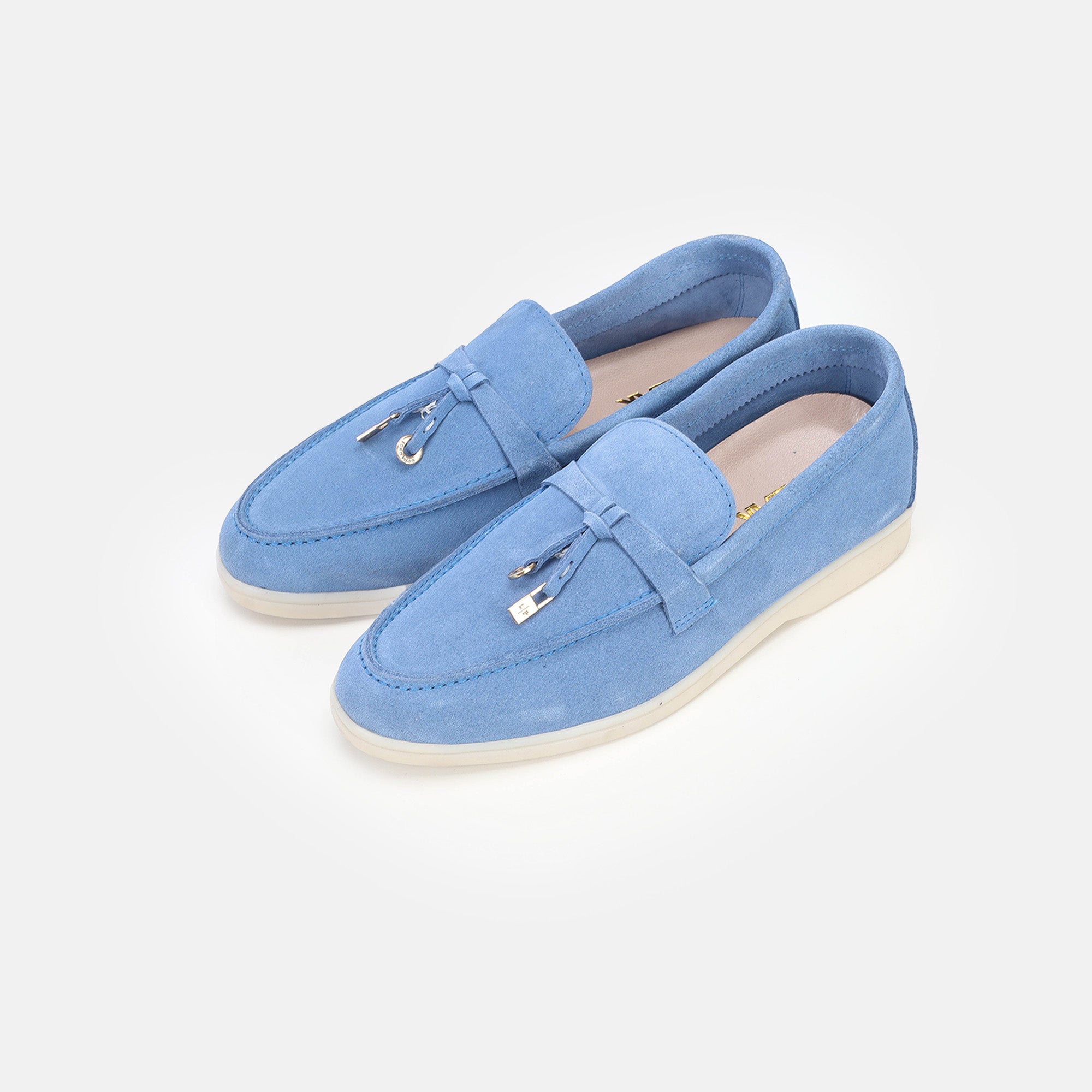 Volzak 32 mocassin en daim Bleu Bic