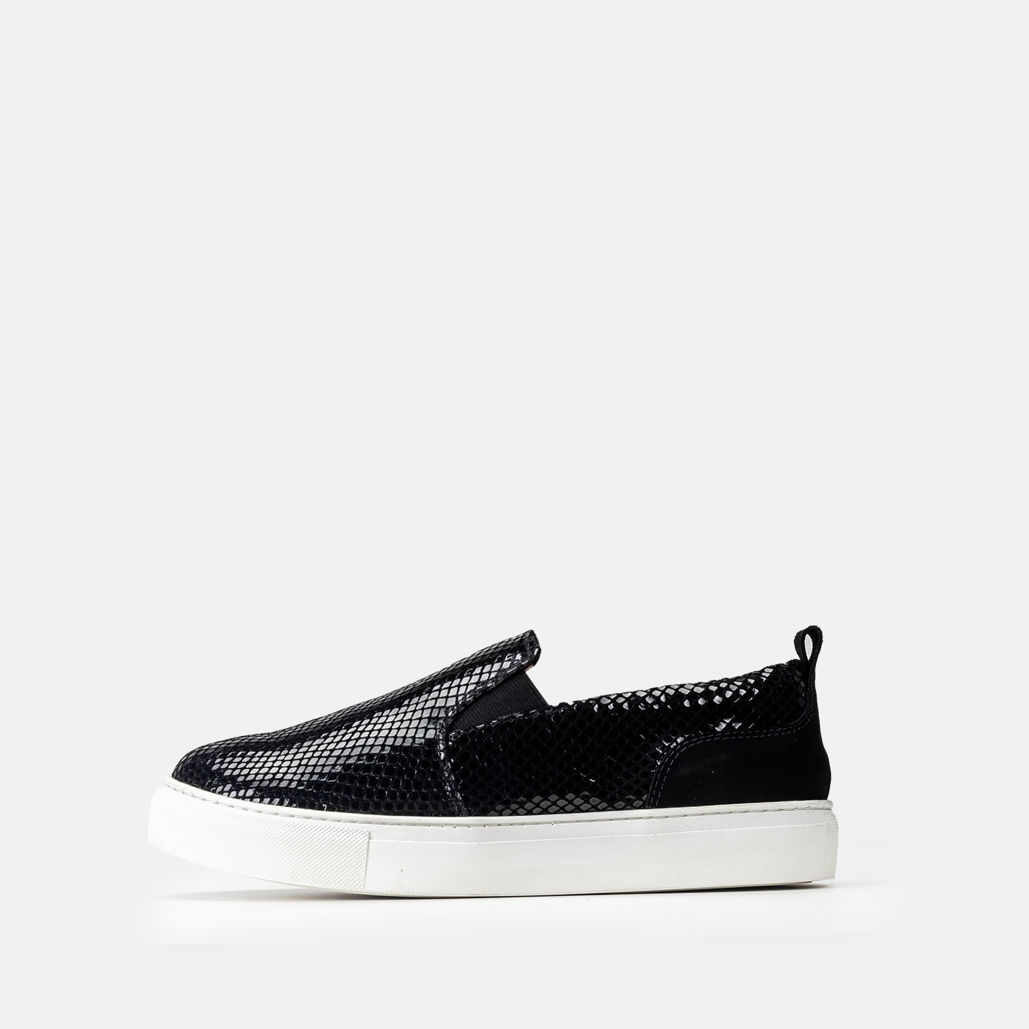 Volzak 072 Black Snake Leather Sneakers