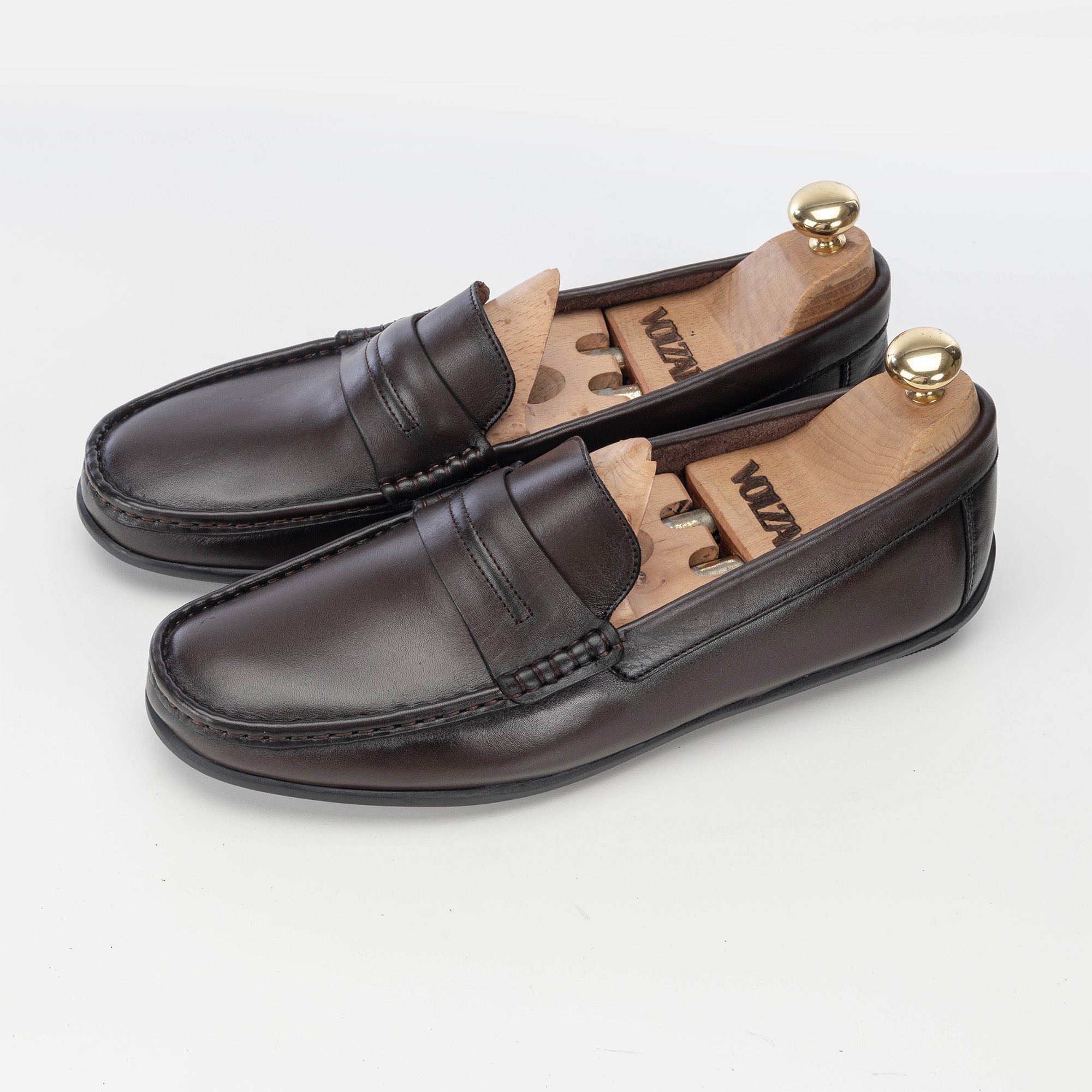 Volzak 6309 Mocassin en cuir marron