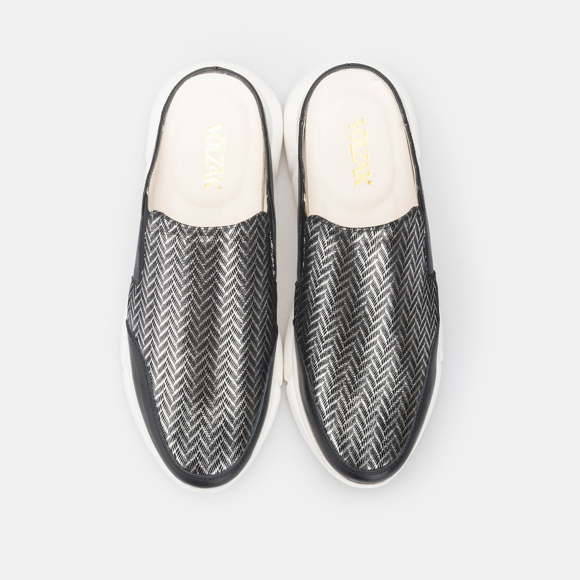 Volzak 190 Mule en cuir Noir